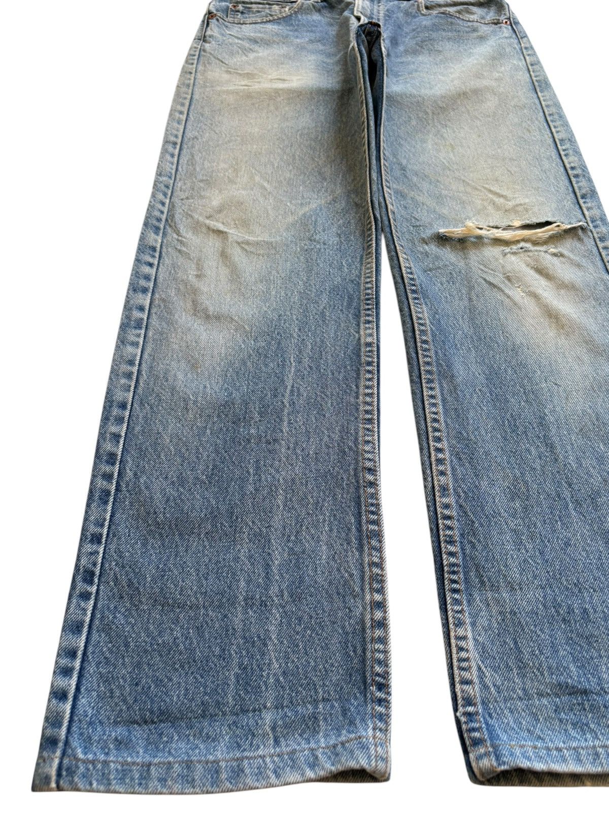 Levi's Vintage 90s Levis 505 Mud Wash Distress Ripped Loose Jeans Size US 33 - 6 Thumbnail
