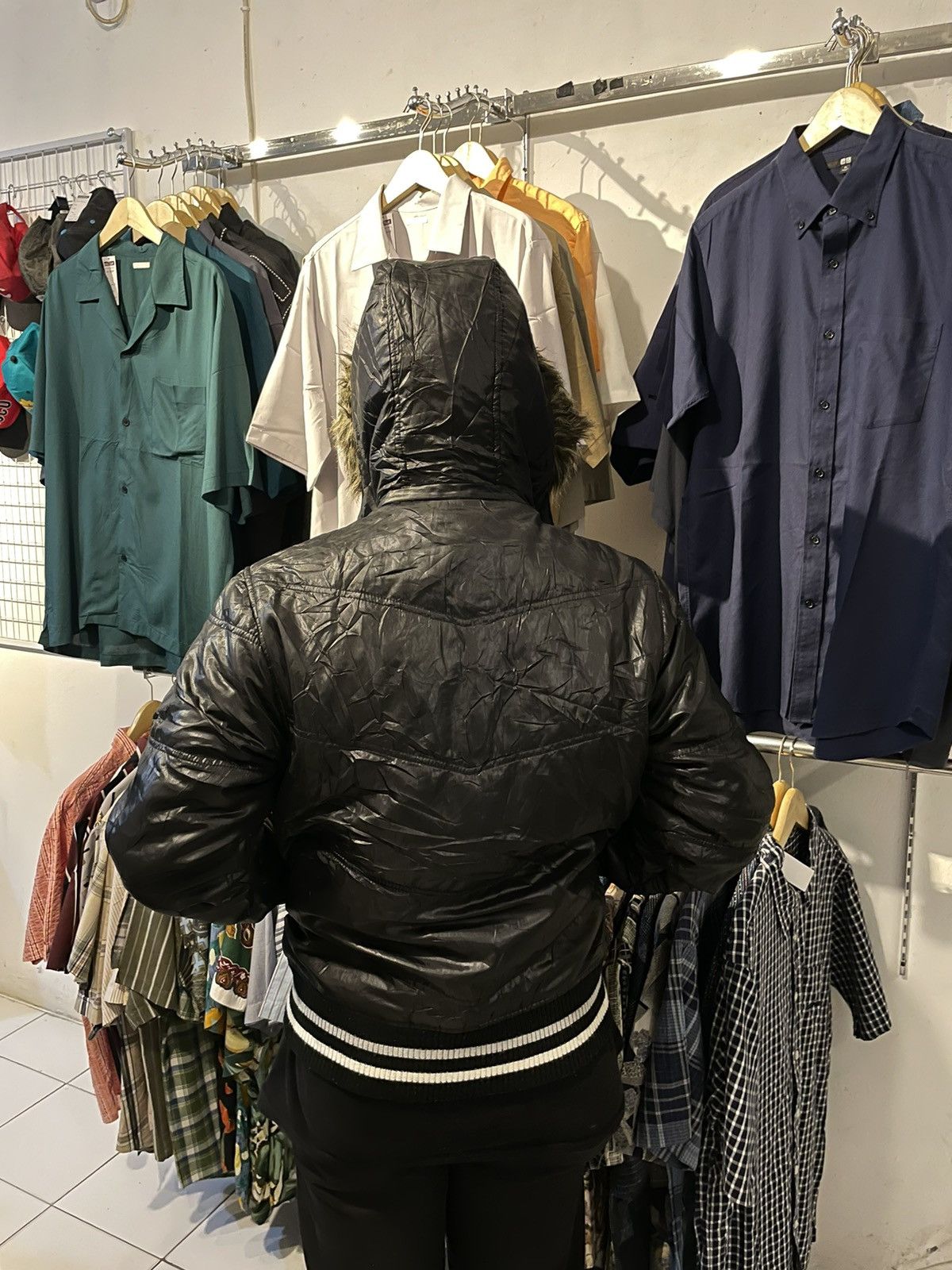 14th Addiction × If Six Was Nine × Le Grande Bleu (L.G.B.) Converse Fur Down Jacket Ifsixwasnine Lgb Style Size US L / EU 52-54 / 3 - 16 Thumbnail