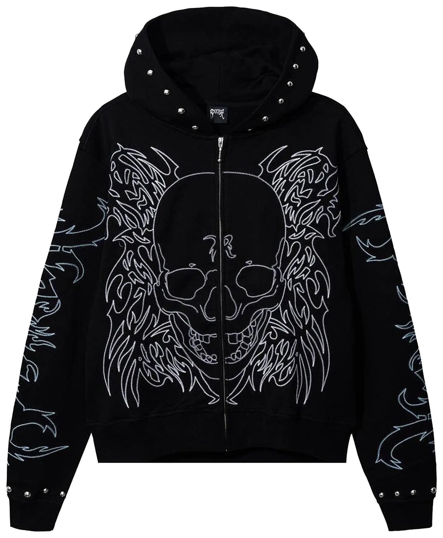 Revenge RARE Revenge Tribal Skull Studded Zip (Members Only) Size US XL / EU 56 / 4 - 1 Thumbnail