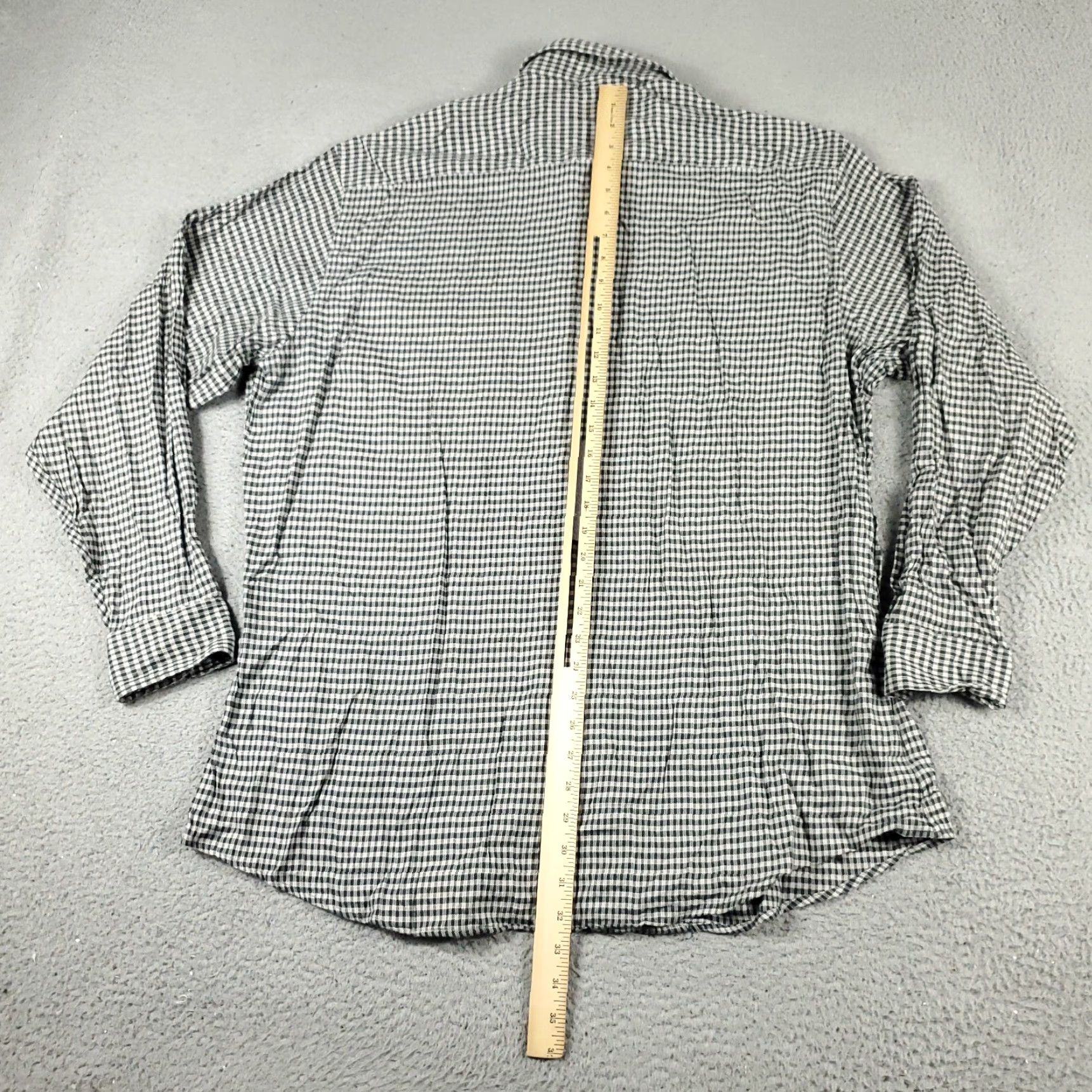 Vintage Greg Norman Shirt Men XL Gray Check Button-Up Long Sleeve Casual Button-Front Shirt - Cotton, Regular Fit Size US XL / EU 56 / 4 - 3 Thumbnail