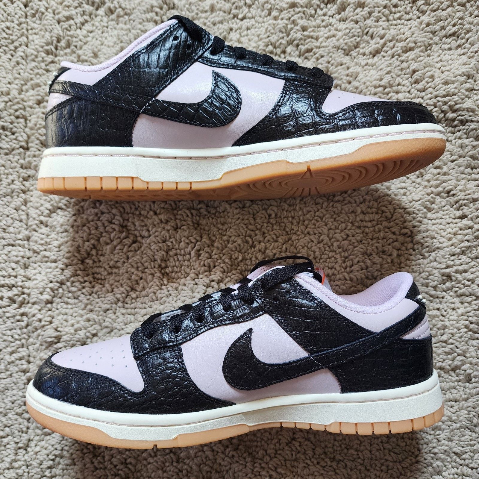 Nike Nike Dunk Low Black Platinum Violet Croc Brand New Sz 8.5 Size US 8.5 / EU 41-42 - 3 Thumbnail