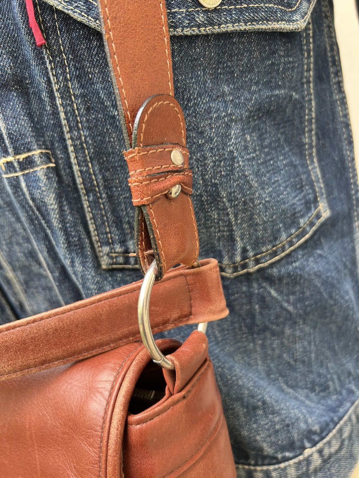 Tokio Kumagai Vintage 90s Tokio Kumagai Paris Patina Leather 2 Way Bag Size ONE SIZE - 7 Thumbnail