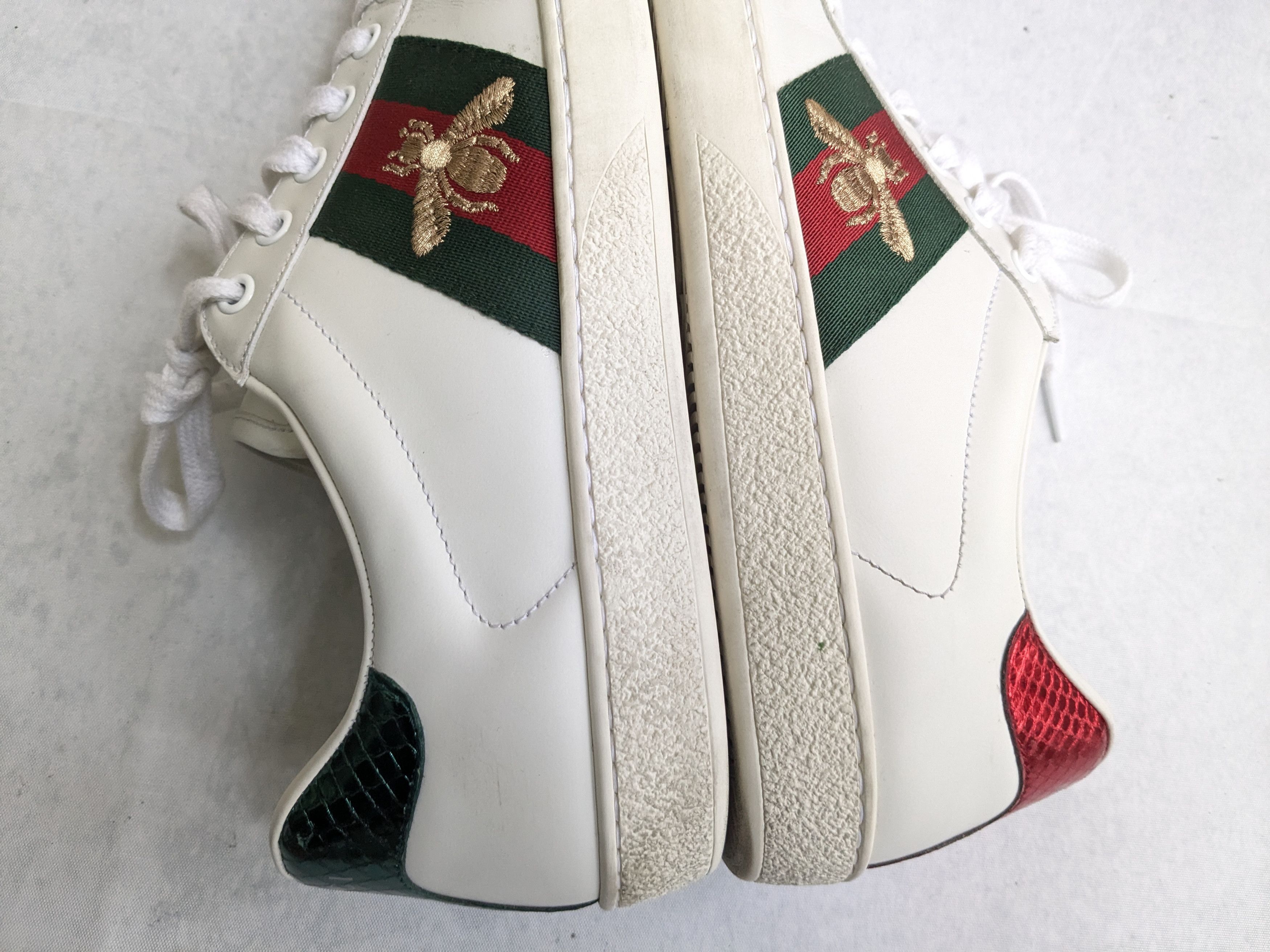 Gucci Gucci Ace White Bee 9 Low Tops Leather Size US 9 / EU 42 - 12 Thumbnail