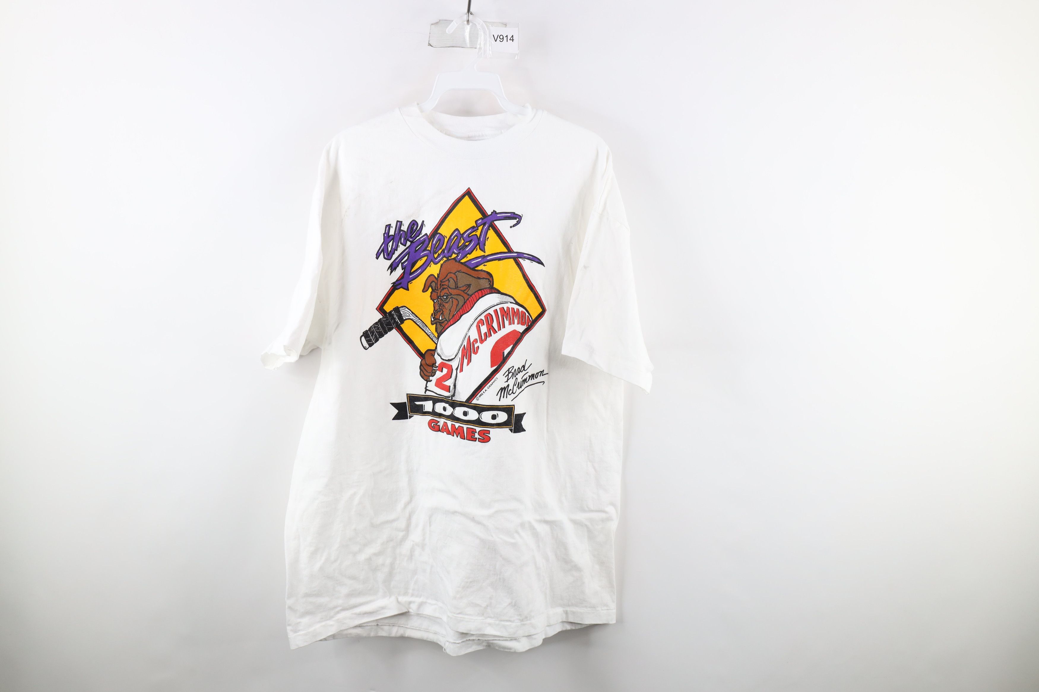 Vintage 90s McCrimmon Calgary Flames Hockey T-Shirt USA