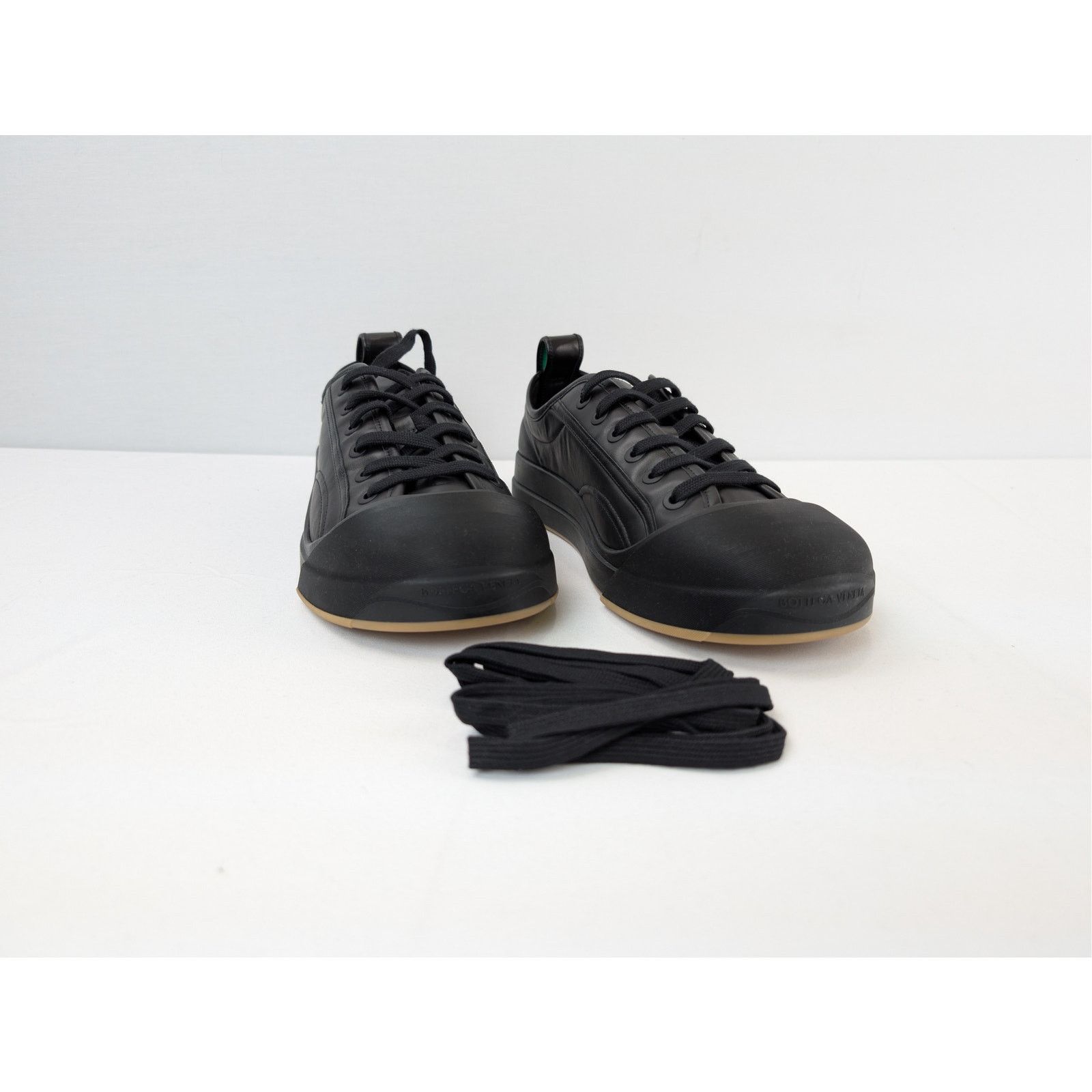 Bottega Veneta o1rshd1 City Calfskin Vulcan Sneakers in Black Size US 12 / EU 45 - 5 Thumbnail