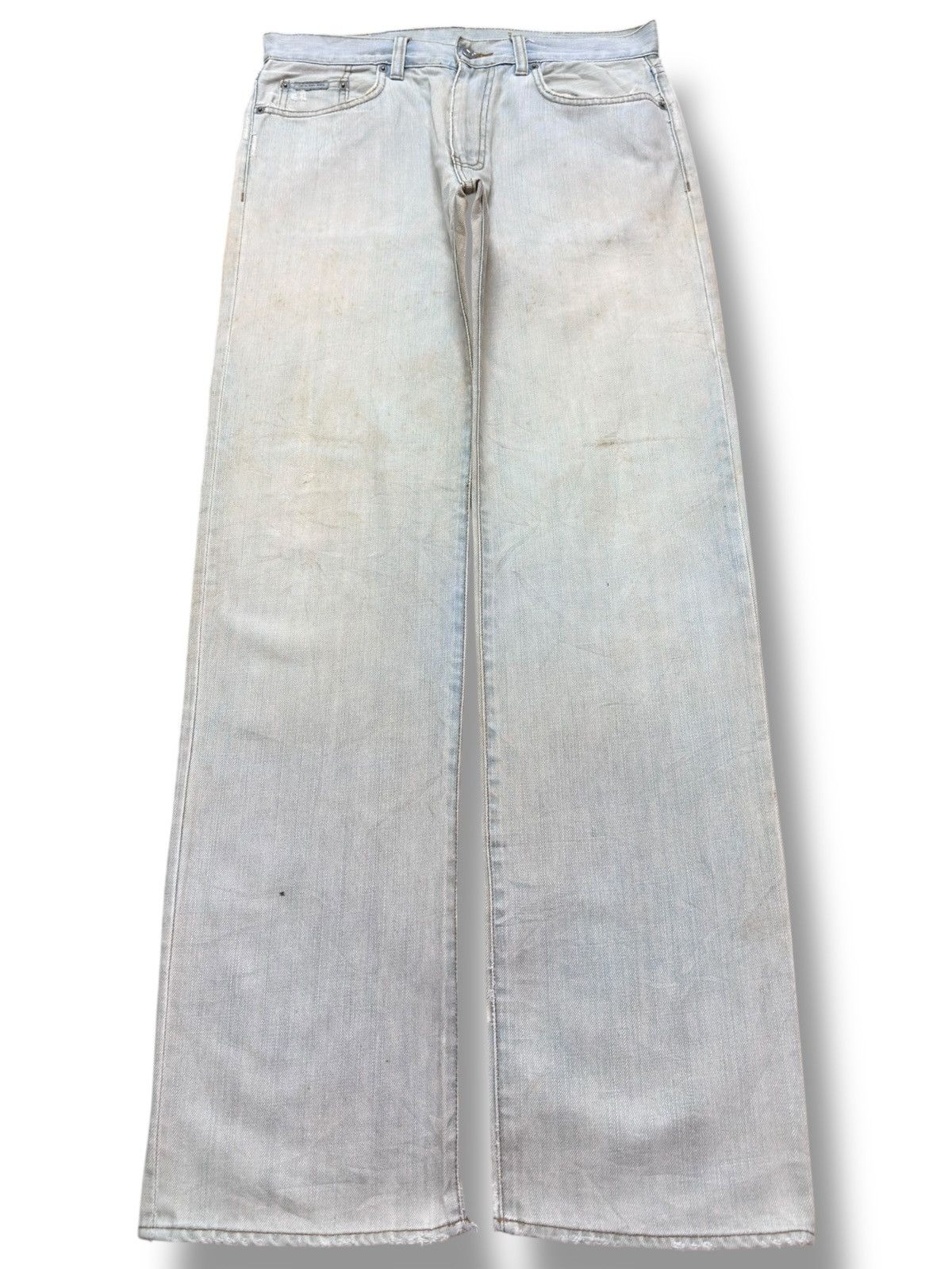 Calvin Klein 205W39NYC Vintage Calvin Klein Mudwash Long Leg Denim Size US 33 - 1 Thumbnail
