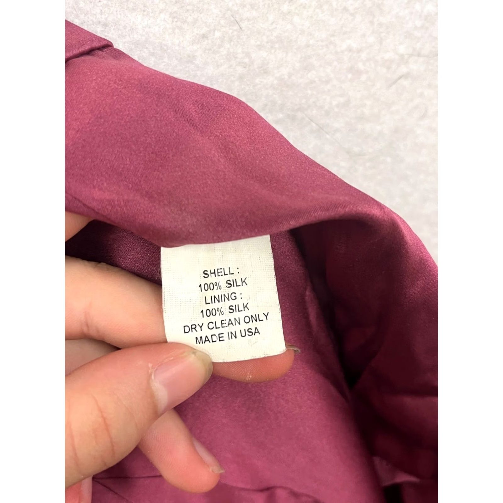 Vintage Jenny Yoo Dress Womens Midi Silk Burgundy Pink Size 8 Ball Gown Silk Dress WtBG8 Womens Size M / US 6-8 / IT 42-44 - 4 Thumbnail