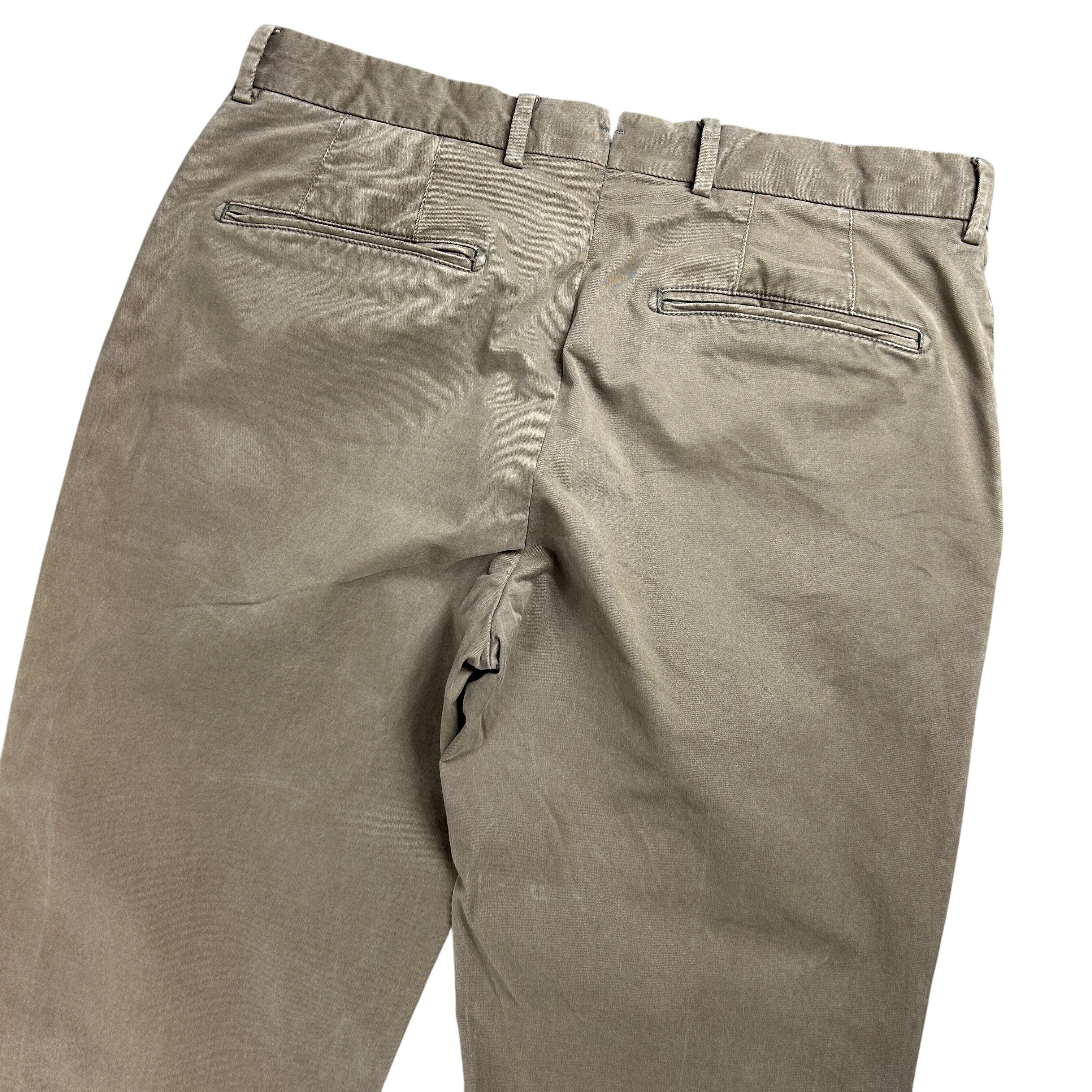Suitsupply Suitsupply Porto Brown Slim Straight Stretch Chino Pants 50 Size US 34 / EU 50 - 4 Thumbnail