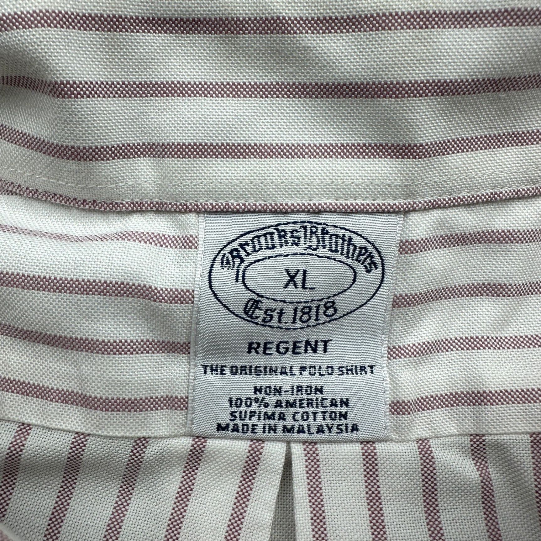 Brooks Brothers Brooks Brothers Regent Button-Down Shirt Long Sleeve Mens XL Red Striped Size US XL / EU 56 / 4 - 3 Thumbnail