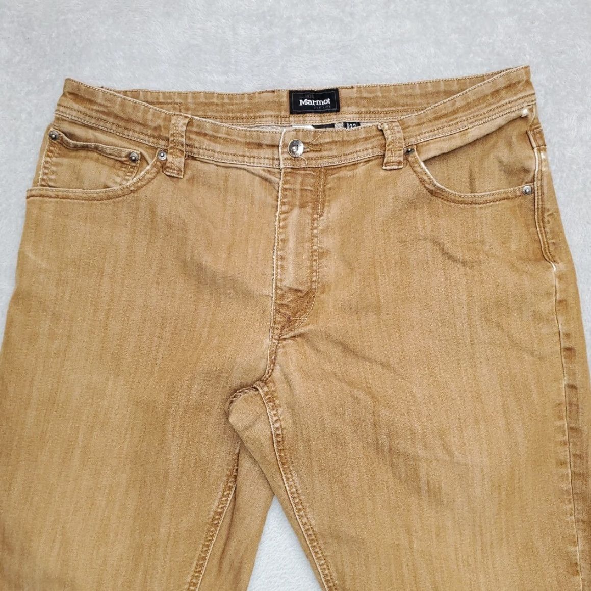 Marmot Marmot Pants Mens 36x32 Flat Front Stretch Chino Brown Casual 5-Pocket Regular Jeans Style Size US 36 / EU 52 - 3 Thumbnail