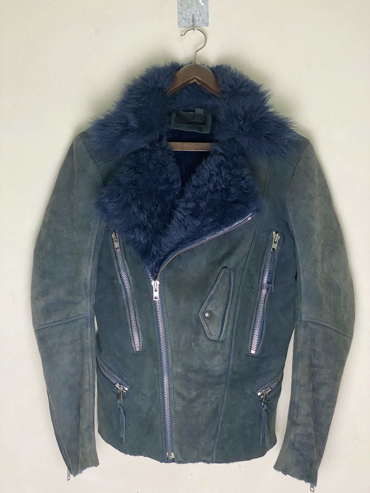 If Six Was Nine Vintage Diesel Black Gold Sheepskin leather jacket Size US S / EU 44-46 / 1 - 1 Thumbnail