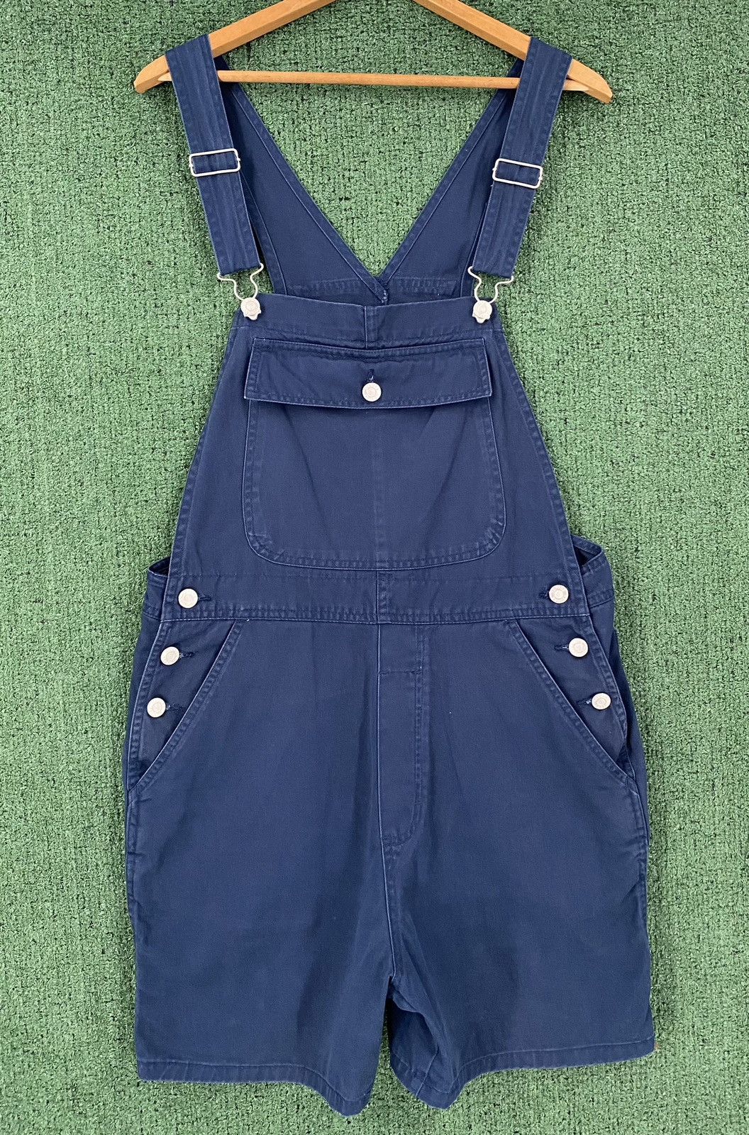 Other Vintage Y2K Honors Navy Cotton Carpenter Shortalls Small Size 31" - 1 Thumbnail