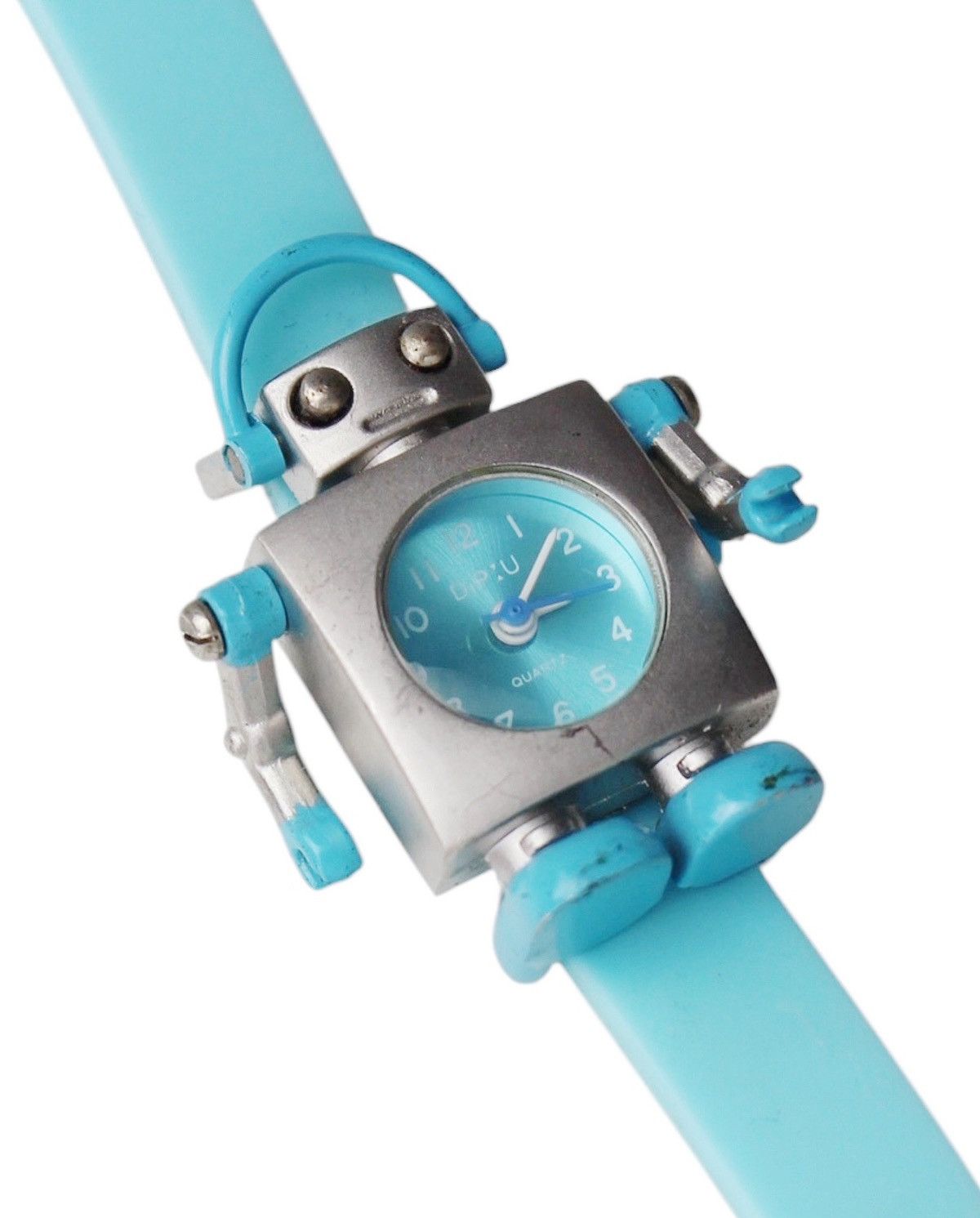 Vintage 2000S DIP’U ROBOT QUARTZ WATCH - BLUE RUBBER STRAP Size ONE SIZE - 1 Thumbnail
