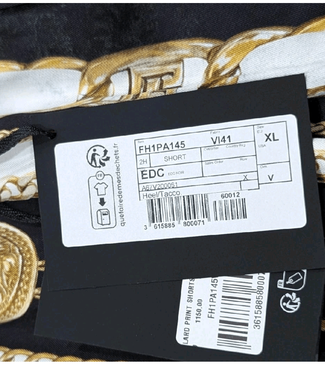 Balmain BALMAIN Foulard Print Viscose Shorts Black/Gold XL Size US 36 / EU 52 - 10 Thumbnail