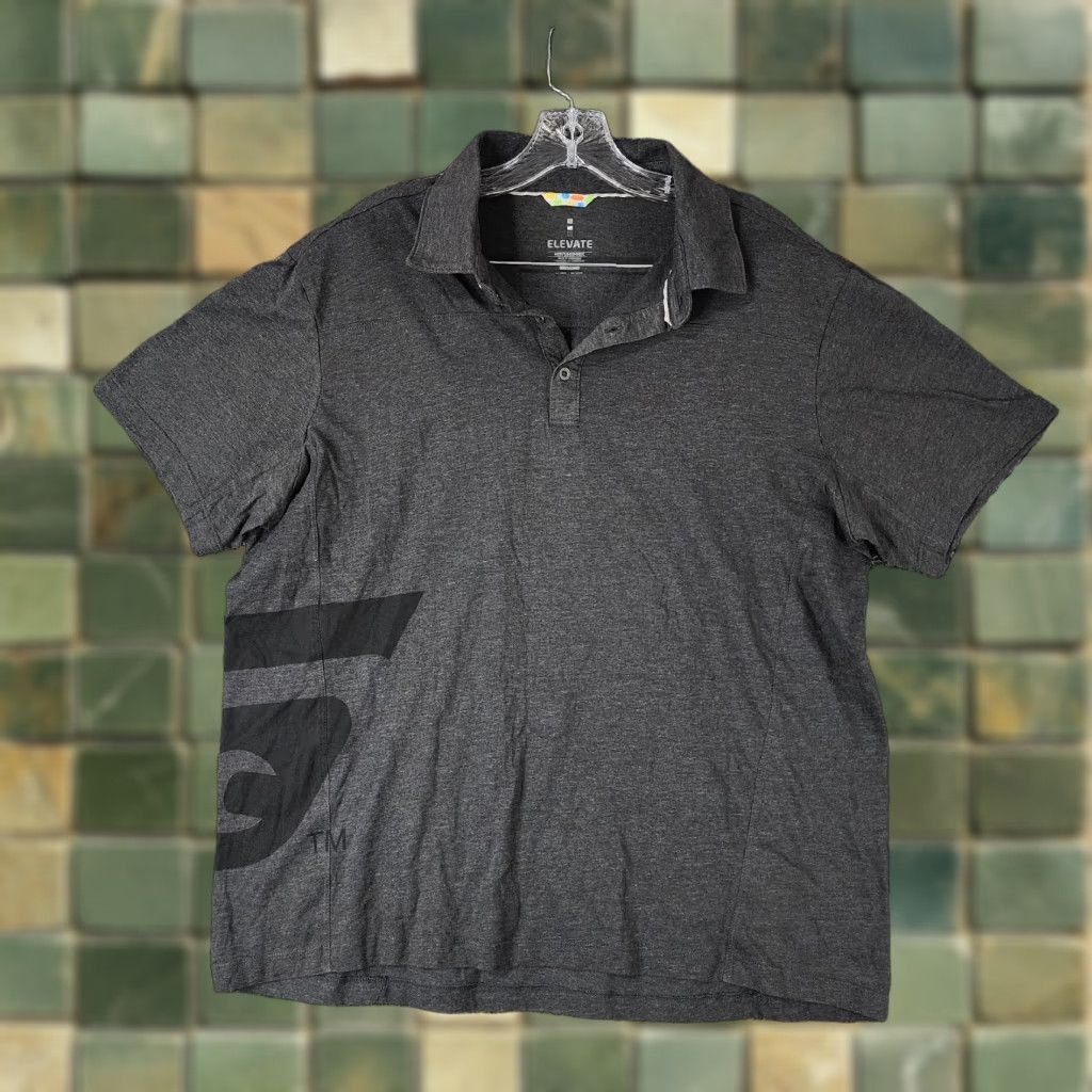 Vintage ELEVATE Men's Gray Short Sleeve Polo Size L Size US L / EU 52-54 / 3 - 1 Thumbnail