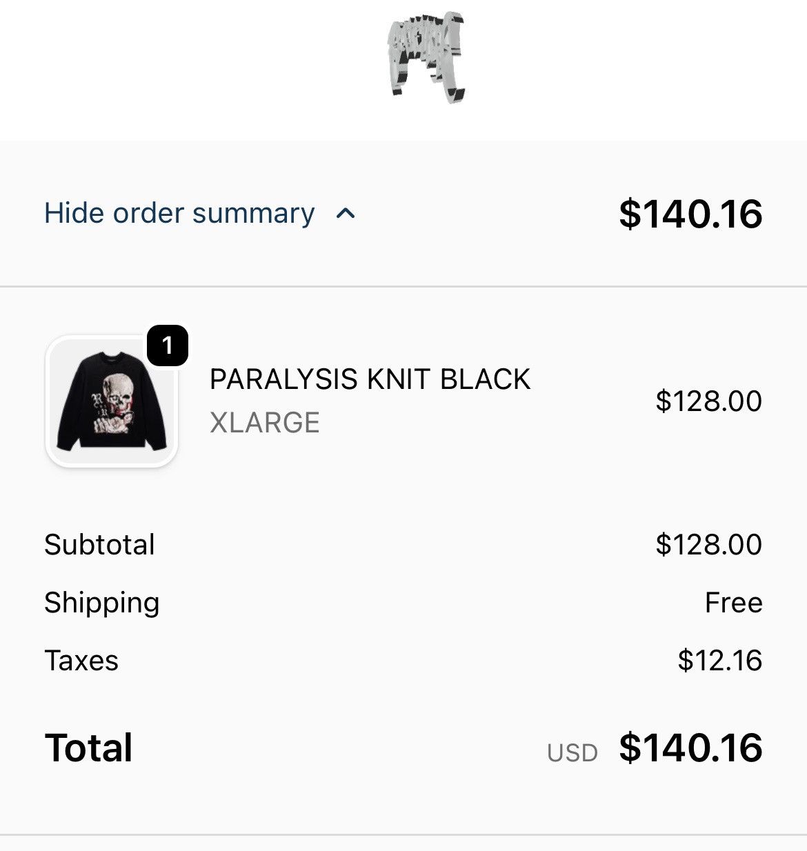 Revenge REVENGE PARALYSIS KNIT BLACK Size US XL / EU 56 / 4 - 7 Thumbnail