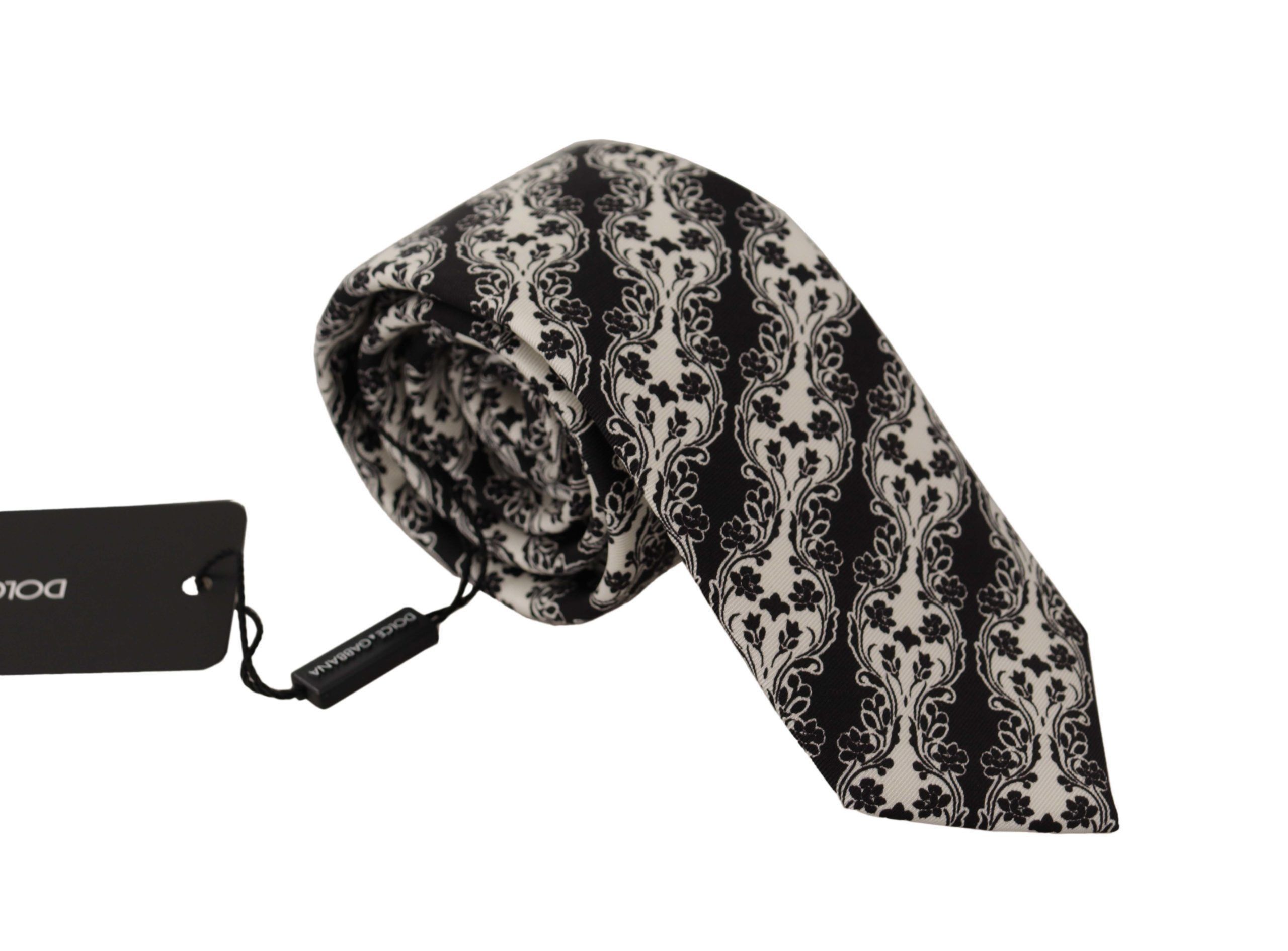 Dolce & Gabbana Elegant Floral Print Silk Bow Men's Tie Size ONE SIZE - 1 Thumbnail