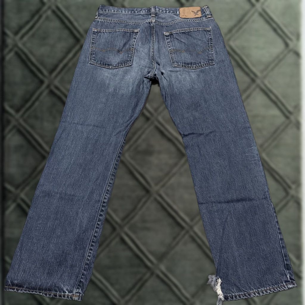 American Eagle Outfitters American Eagle Outfitters Slim Straight Jeans Men's Blue Denim Mid-Rise 32X30 Size US 32 / EU 48 - 1 Thumbnail