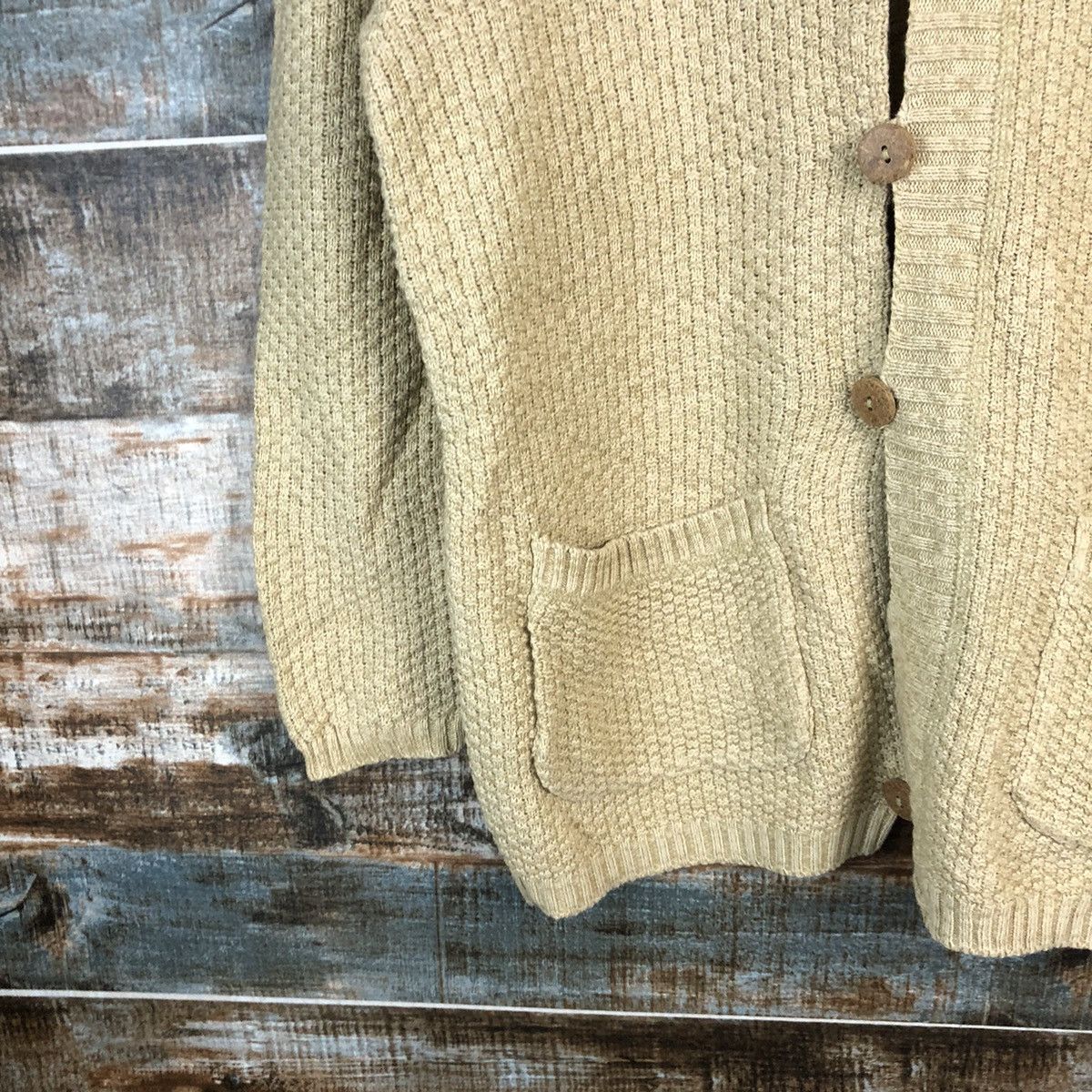 Homespun Knitwear Upstar Brown Patterned Cardigan Knitwear #A1548 Size M / US 6-8 / IT 42-44 - 7 Thumbnail