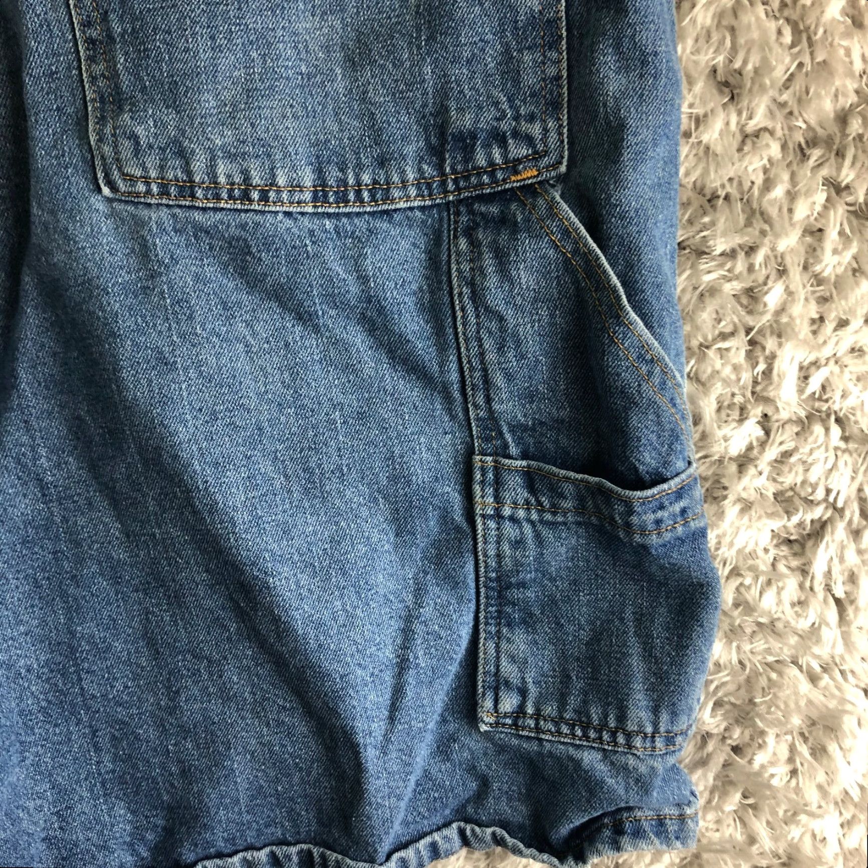 Faded Glory Faded Glory Mens Size 46 Blue Jean Carpenter Shorts Mid Rise Medium Wash Bermuda Shorts Casual Denim Cotton Beach Outdoor Pockets Regular Size US 30 / EU 46 - 5 Thumbnail