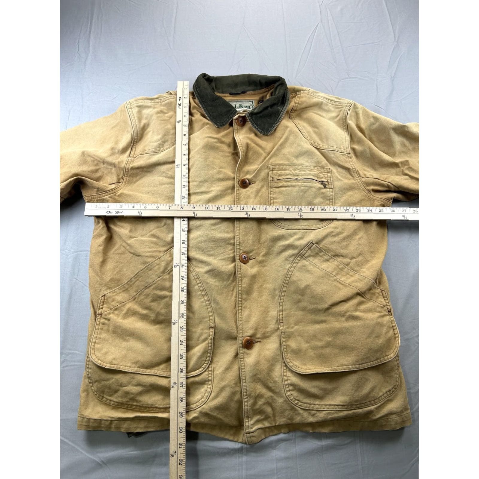 Vintage VINTAGE L.L.Bean Coat Men XL Tan Canvas Down Insulated Lined Cord Collar Barn 90s Size US XL / EU 56 / 4 - 7 Thumbnail
