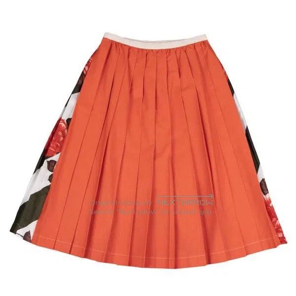 Comme des Garcons Comme des Garcons size S Red retro pattern pleated overski Size 23" - 2 Thumbnail