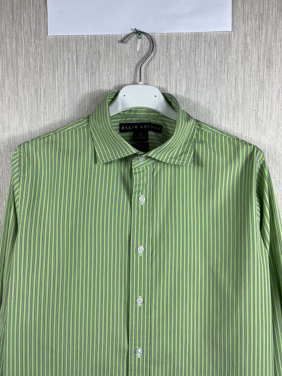 Polo Ralph Lauren × Ralph Lauren × Ralph Lauren Black Label Ralph Lauren black label classic lime striped shirt casual Size XL / US 12-14 / IT 48-50 - 3 Thumbnail