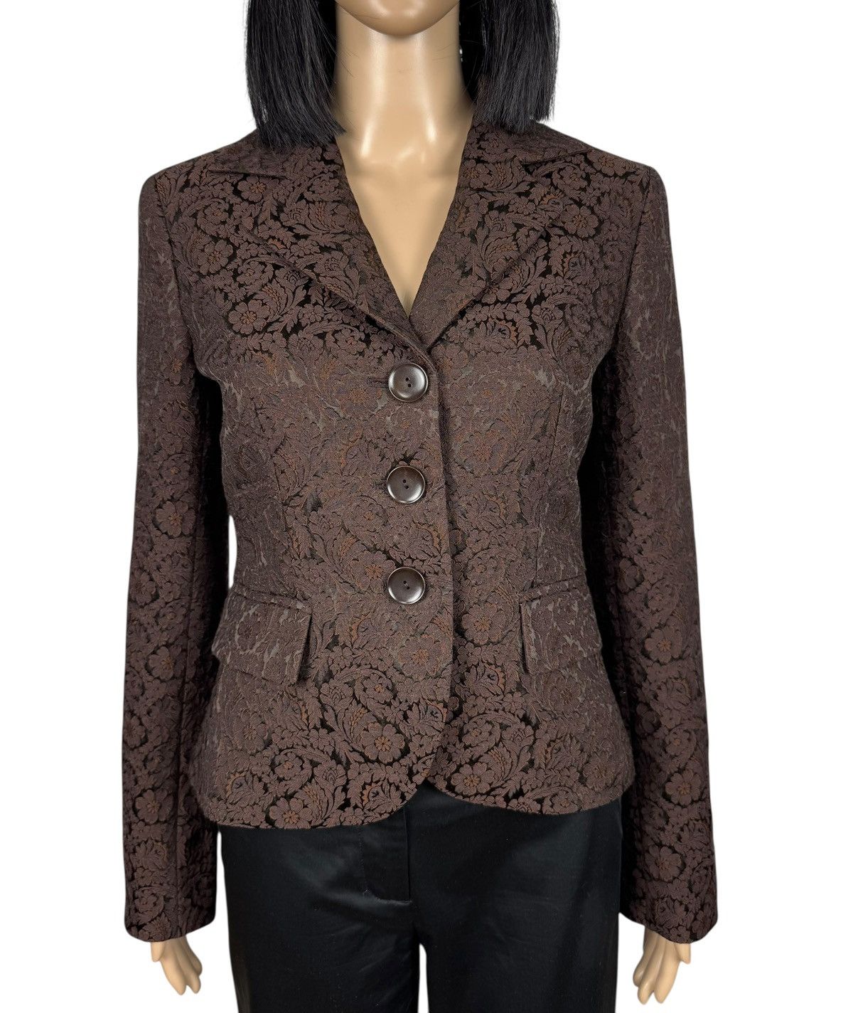 Max Mara Max Mara Enbroidered Flowers Blazer Acetate-Wool size US6 Size M / US 6-8 / IT 42-44 - 2 Thumbnail