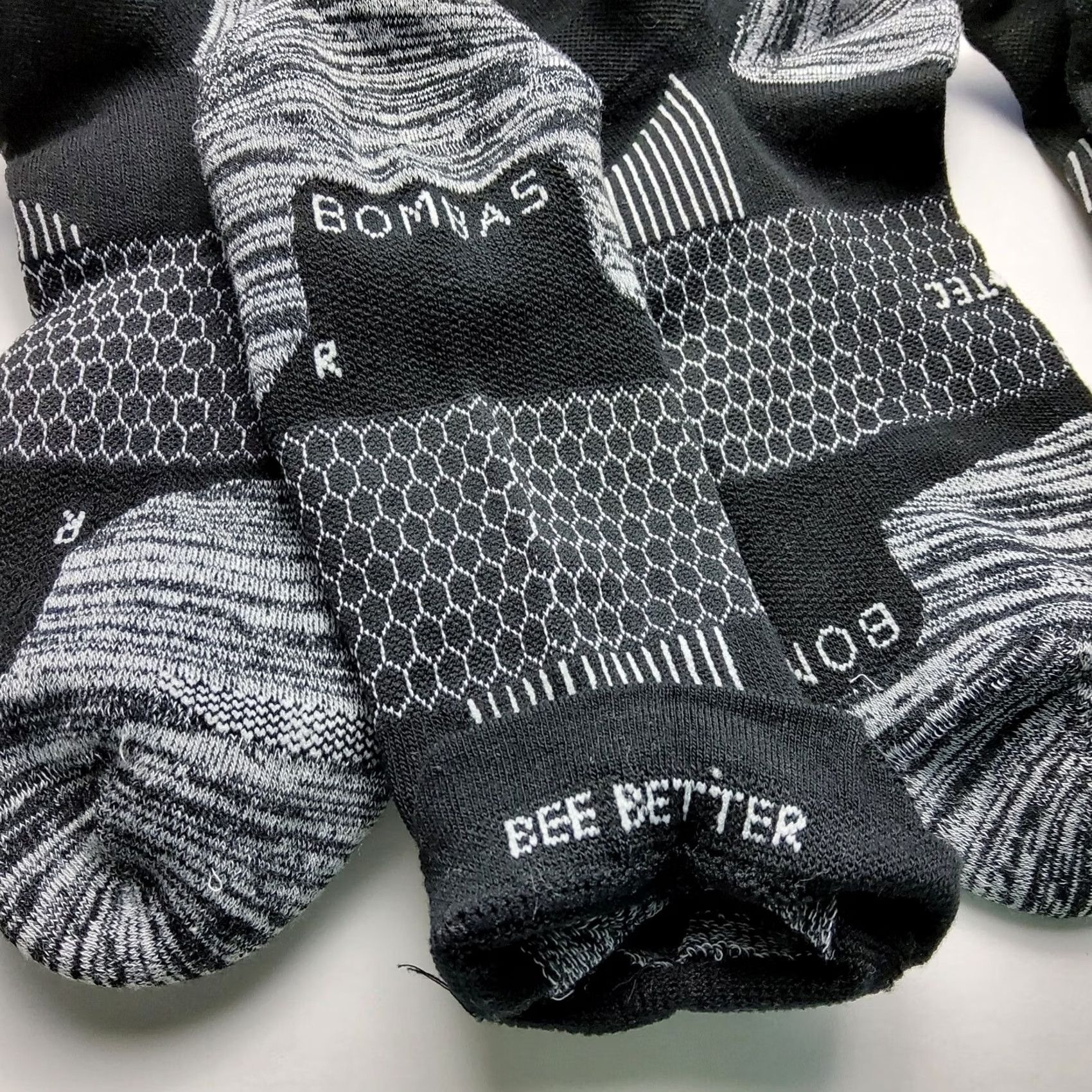 Vintage Bombas Hex-Tec Athletic Socks Lot Of 3 Size XL Black Men Socks Athletic Hex Tec Size ONE SIZE - 4 Thumbnail