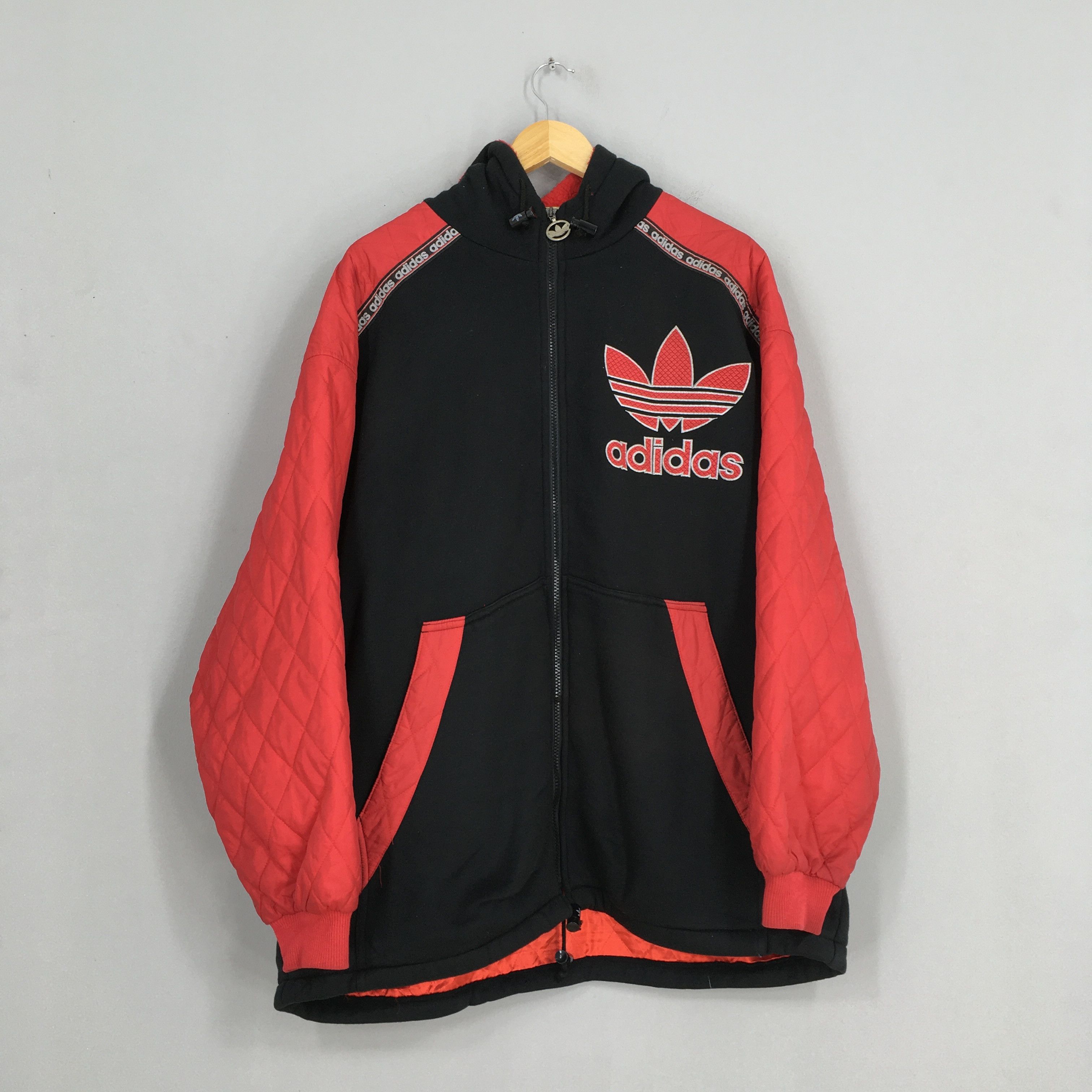 image of 90's Adidas Trefoil Hoodie Parka Jacket Xlarge, Men's