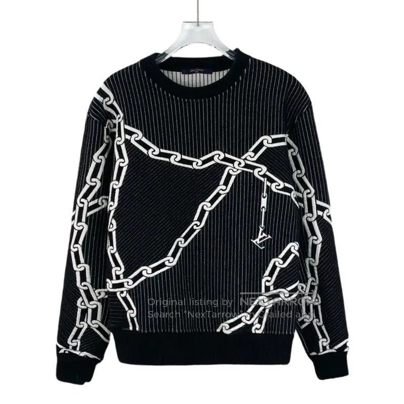 Louis Vuitton Louis Vuitton Black Cotton Knit Sweater . Size S / US 4 / IT 40 - 1 Thumbnail