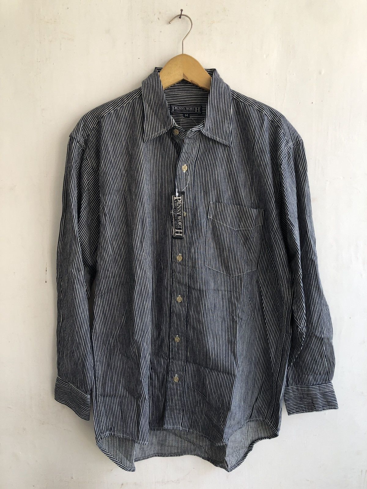 Japanese Brand × Vintage PENNY WORTH HICKORY SHIRT Size US L / EU 52-54 / 3 - 1 Thumbnail