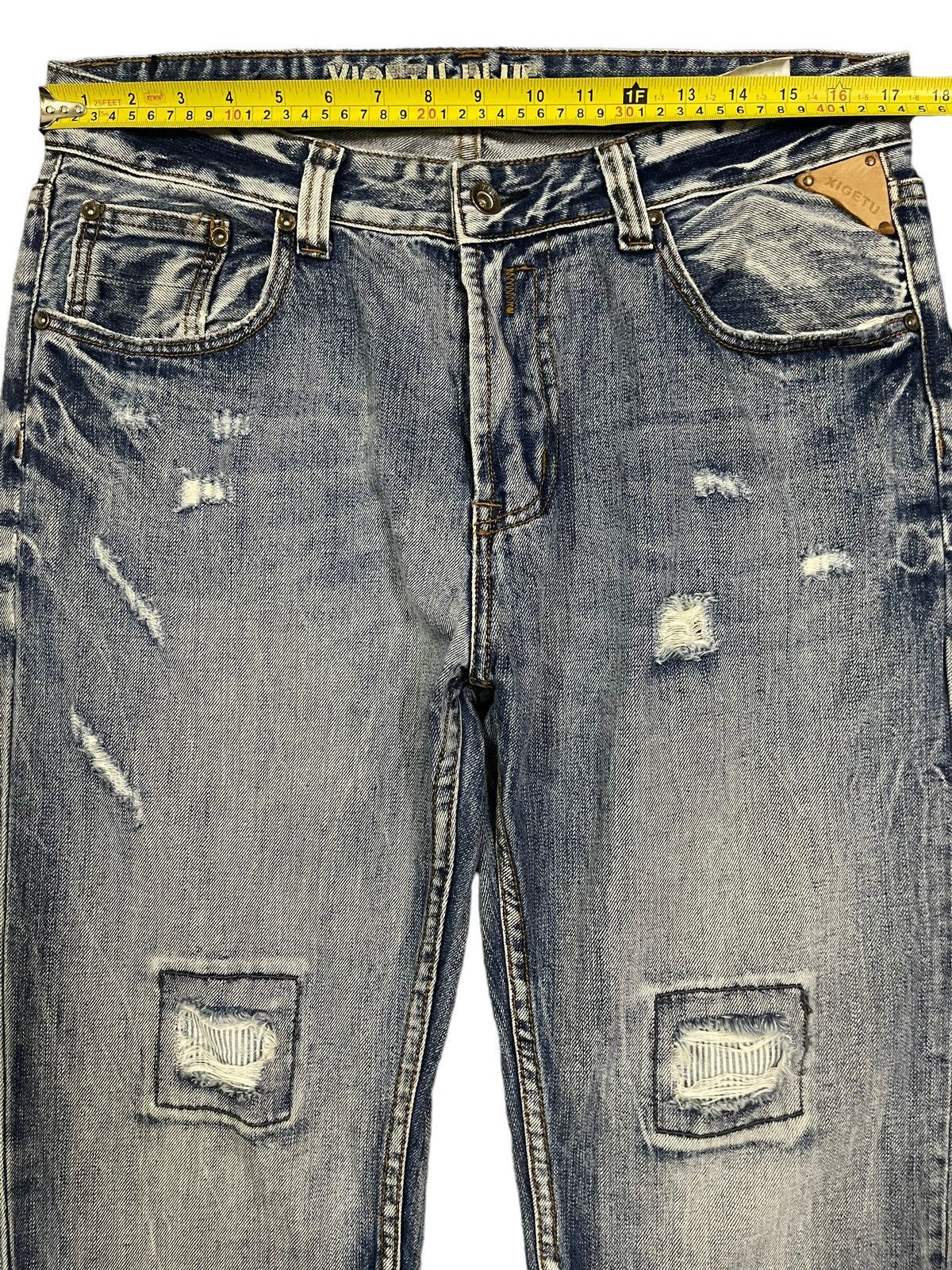 14th Addiction Vintage Japanese Brand Blue Wash Distressed Style Jeans Size US 34 / EU 50 - 9 Thumbnail