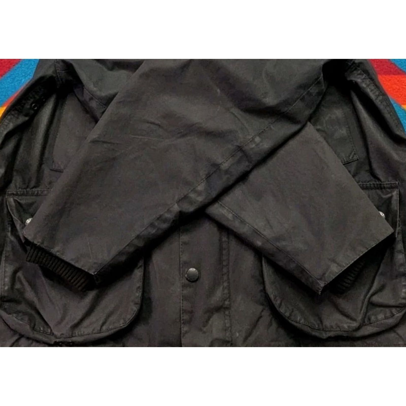 Barbour VINTAGE Barbour Jacket Coat Bedale Waxed Tin Cloth Original Large Lined Hunting Mens Size US L / EU 52-54 / 3 - 4 Thumbnail