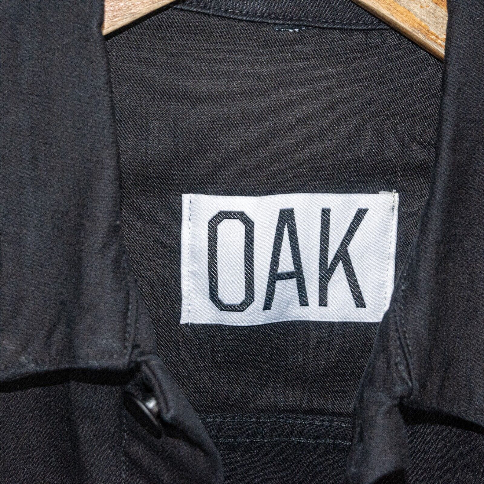 OAK OAK NYC Long Drop Shoulder Jacket Black Denim 3/4 Sleeves Size XS / US 0-2 / IT 36-38 - 4 Thumbnail