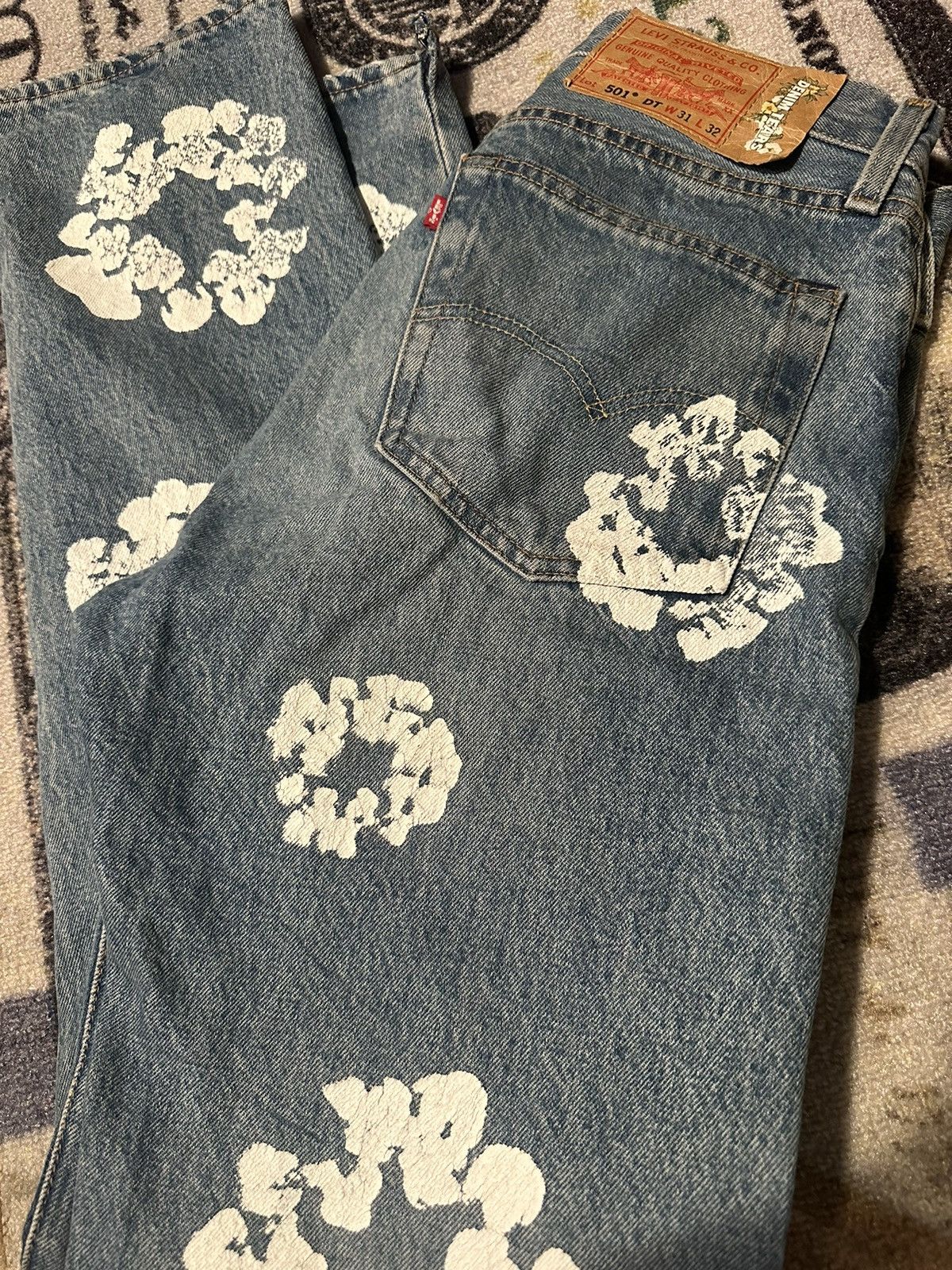 image of Denim Tears in Blue, Men's (Size 31)