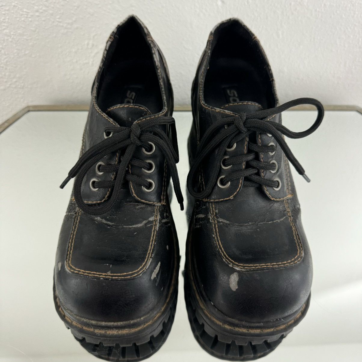 Other SODA Vintage Y2K Black Faux Leather Platform Oxford Shoes Size US 9 / IT 39 - 8 Thumbnail