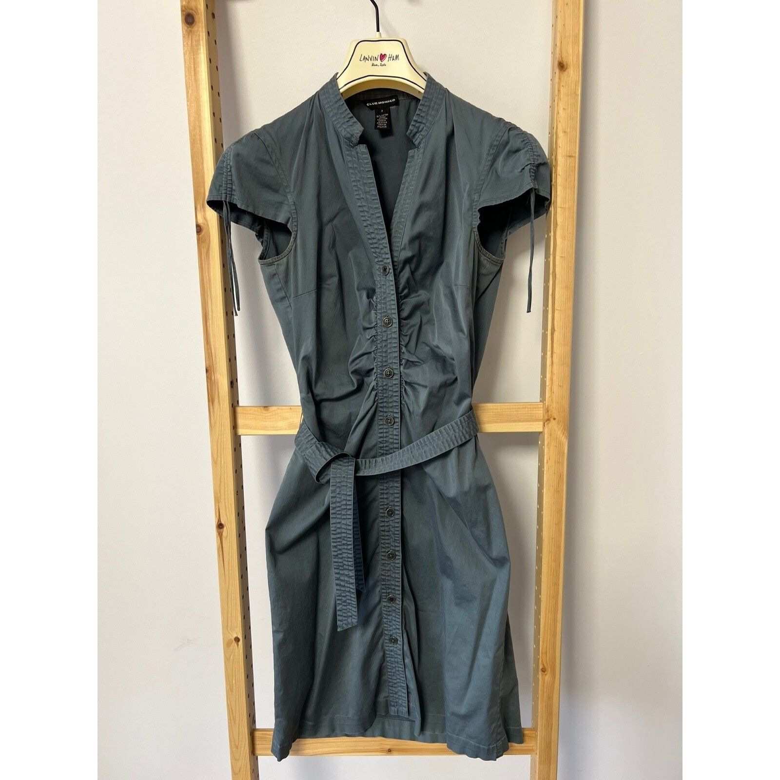 Club Monaco Club Monaco Shirting Button Dress Army Green ( S ) Size S / US 4 / IT 40 - 1 Thumbnail