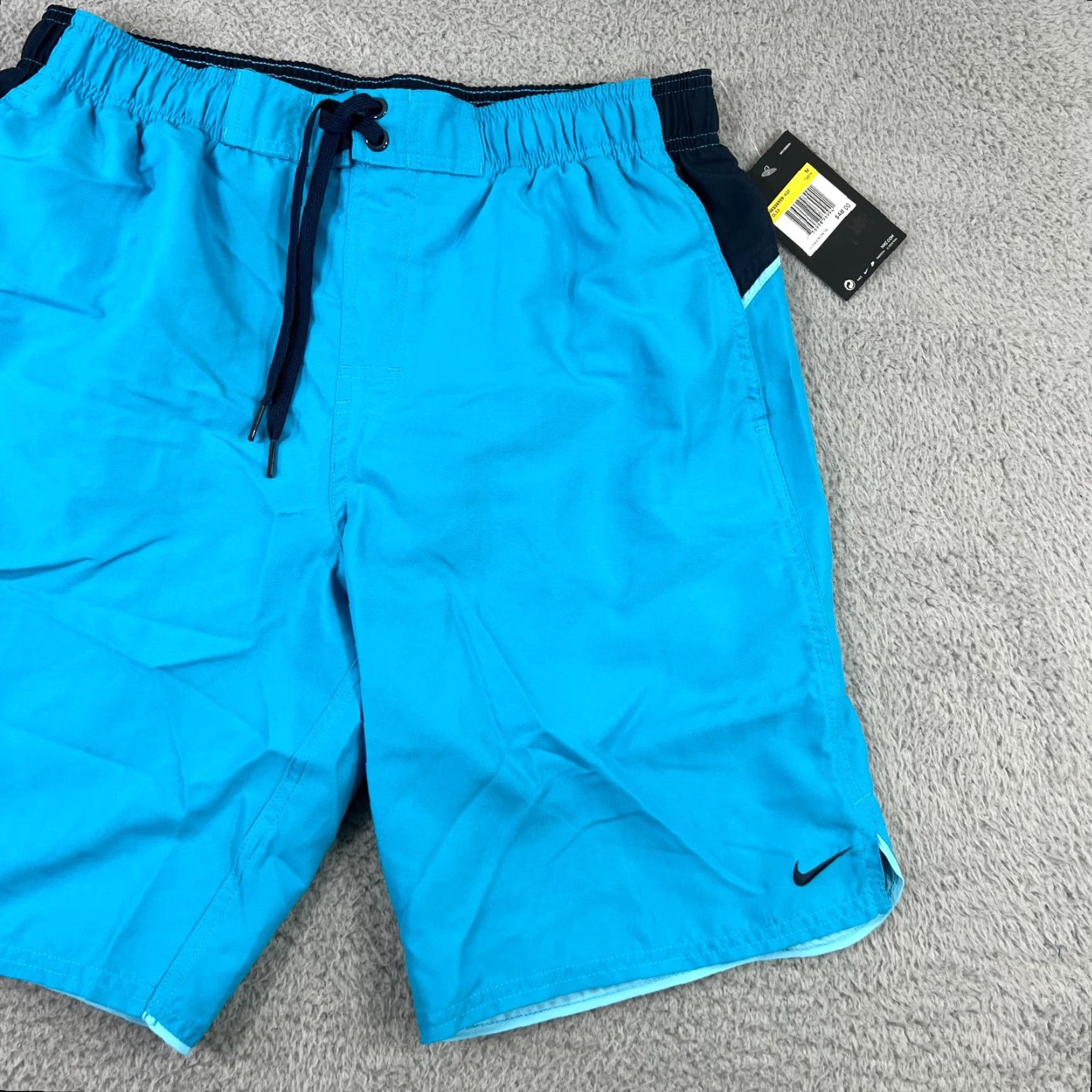 Nike Nike Mens M Volley Surfing Swim Trunks Board Shorts Blue Lined 100% Polyester Polyester NESS9509 Swim Trunks Lined Board Shorts Nike M Blue Trunks Size US 31 - 2 Thumbnail