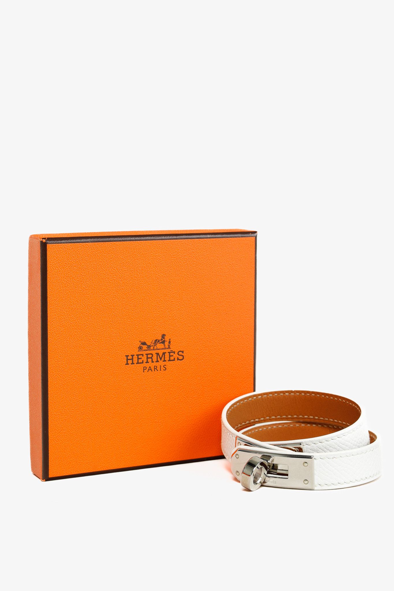Hermes Hermes Kelly Double Tour Blanc Epsom Leather Bracelet Size ONE SIZE - 6 Thumbnail