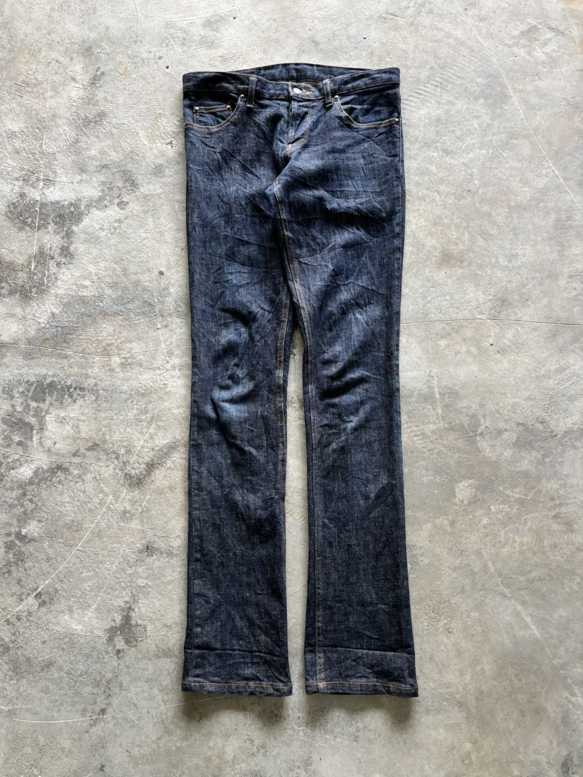 Shellac SHELLAC japanese denim slim style hedi slimane ish fit stack Size US 33 - 1 Thumbnail