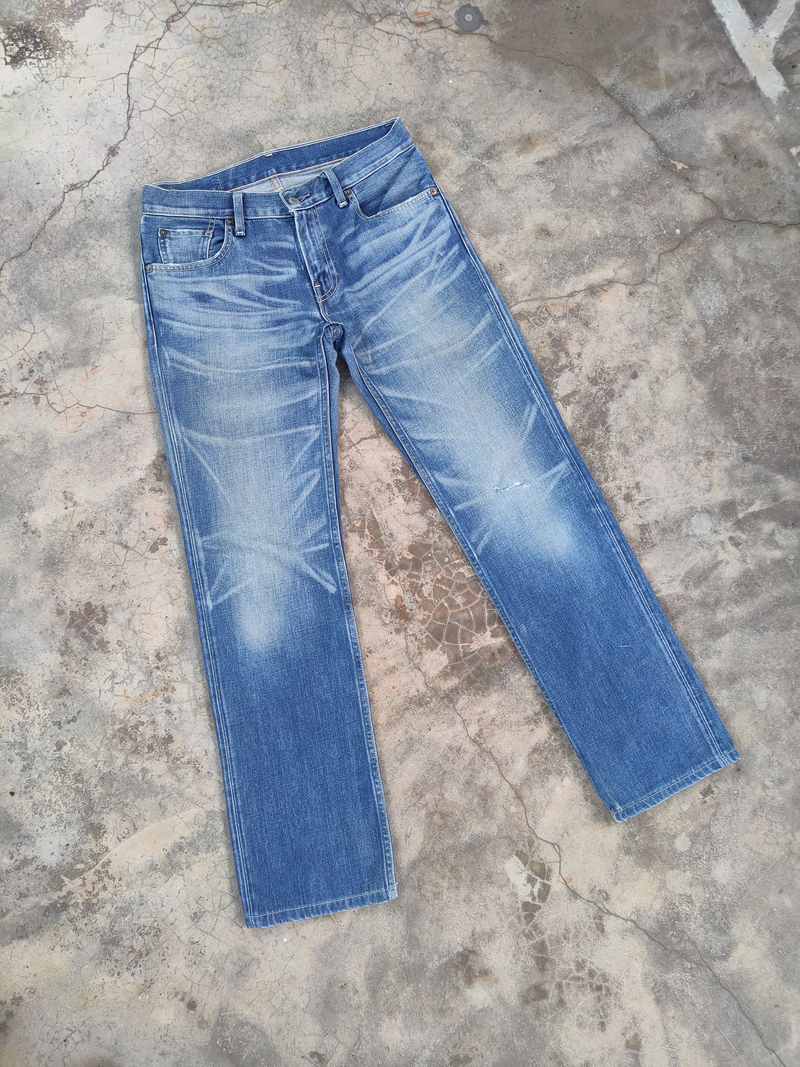 Levi's Vintage Clothing W30 LEVI'S 502 SELVEGE FADED DISTRESSED JEAN DENIM PANTS Size US 30 / EU 46 - 1 Thumbnail