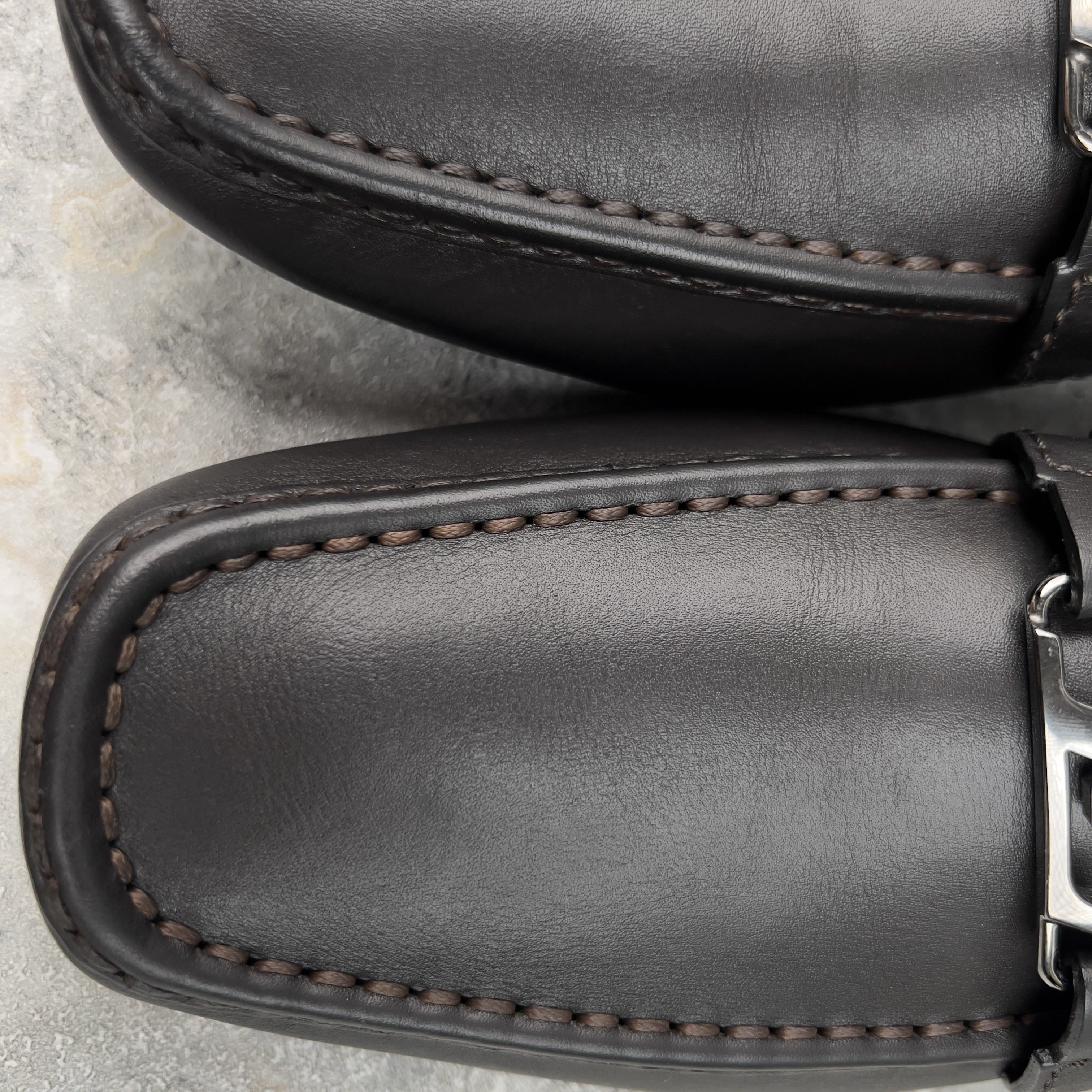 Louis Vuitton Monte Carlo Moccasins Dark Brown Leather Size US 11 / EU 44 - 7 Thumbnail