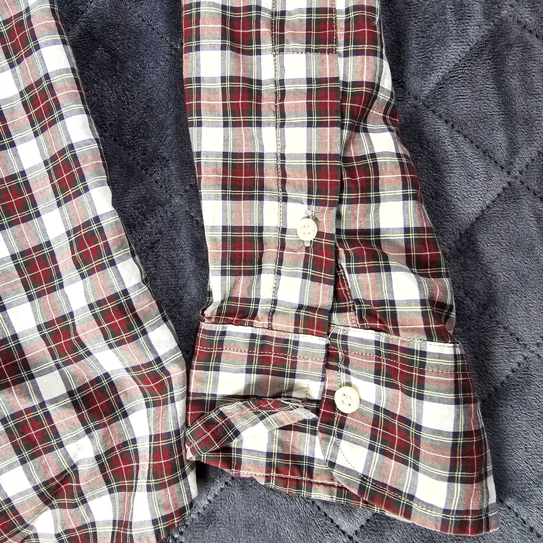 Lands' End VINTAGE Lands' End Shirt Mens 15 Reg Red Plaid Button Up Egyptian Cotton Long Slv Size US M / EU 48-50 / 2 - 7 Thumbnail