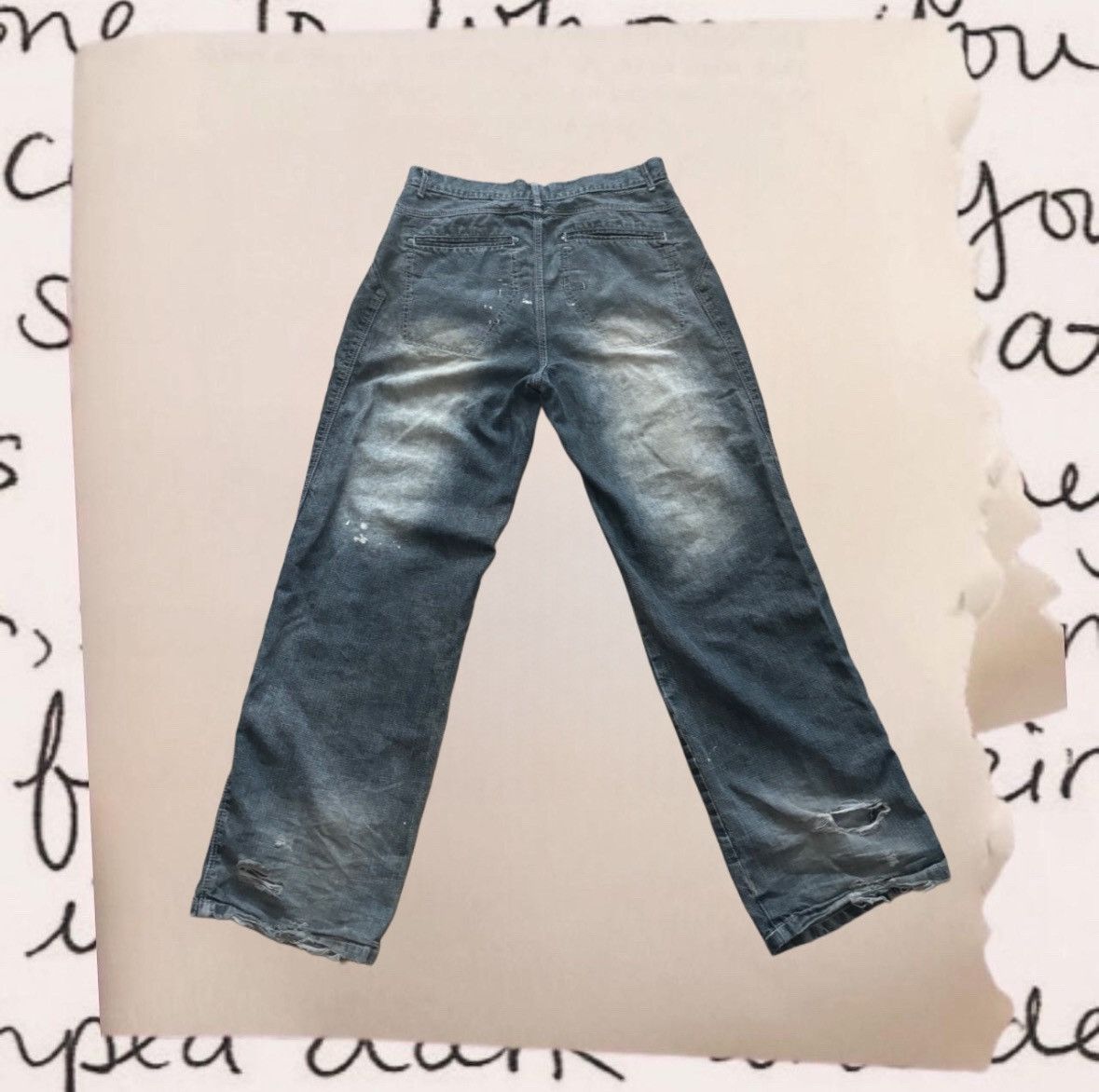 Alpha Industries × Vintage vintage acid wash baggy skater jeans with distressing Size US 36 / EU 52 - 3 Thumbnail