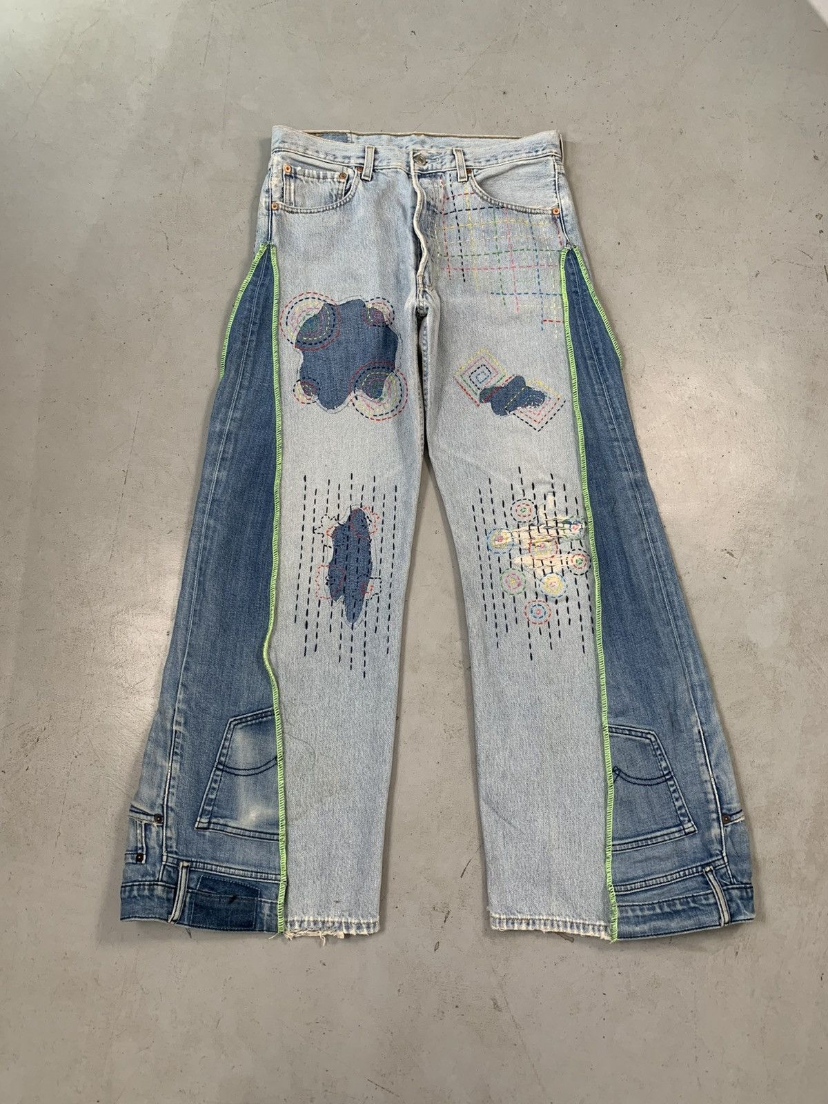 Levi's Vintage levis custom handstitch shashiko baggy denim Size US 34 / EU 50 - 1 Thumbnail