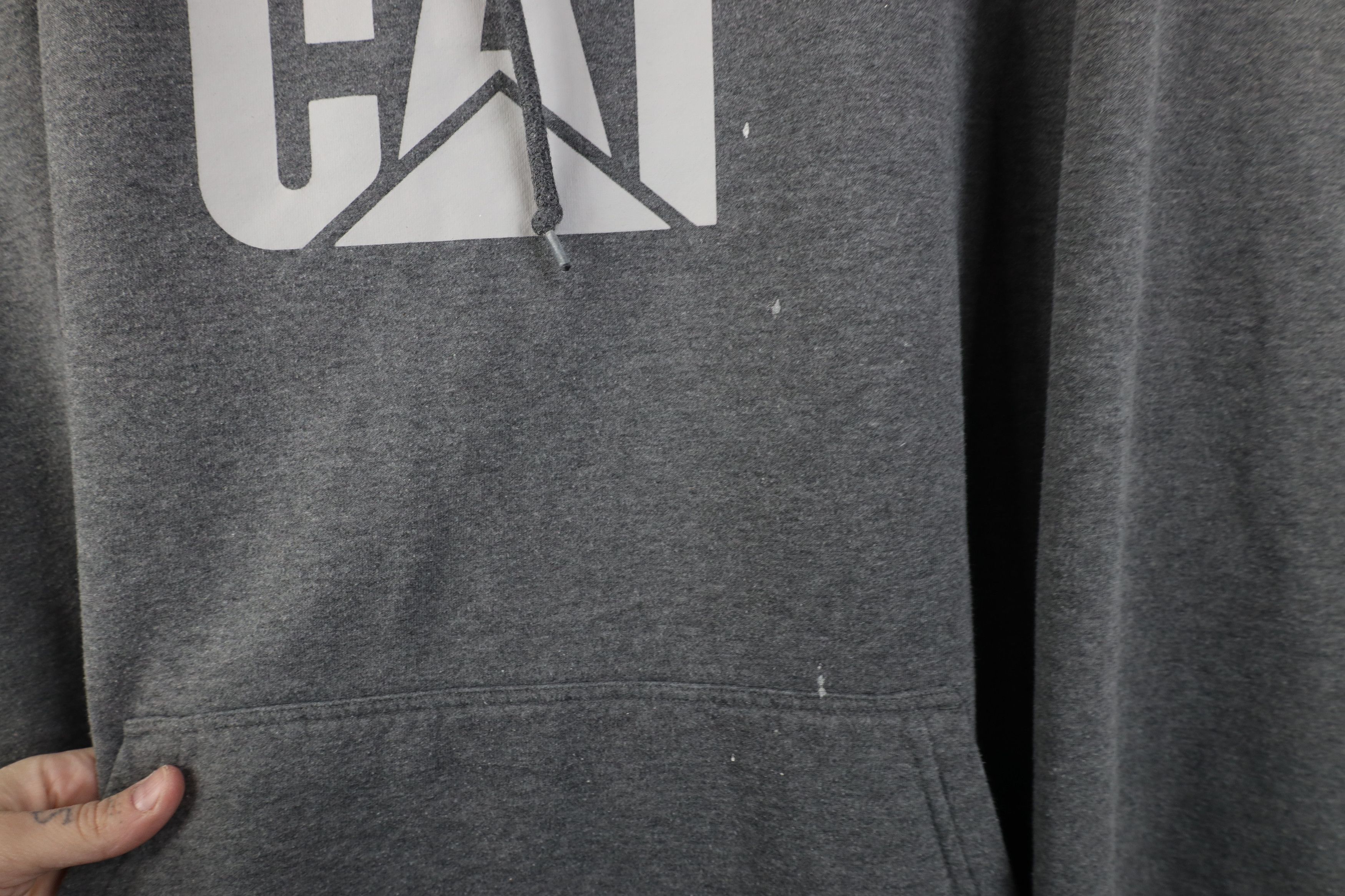 Caterpillar Vintage Y2K Cat Caterpillar Spell Out Big Logo Heavy Hoodie Size US XXL / EU 58 / 5 - 7 Thumbnail