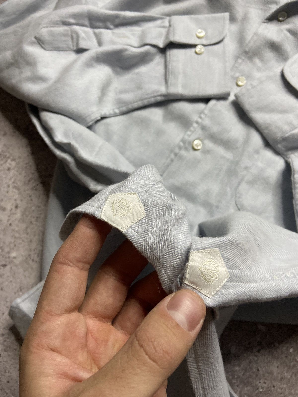 Loro Piana Loro Piana Cotton Buttons Up Long Sleeve Shirt Size US XXL / EU 58 / 5 - 5 Thumbnail