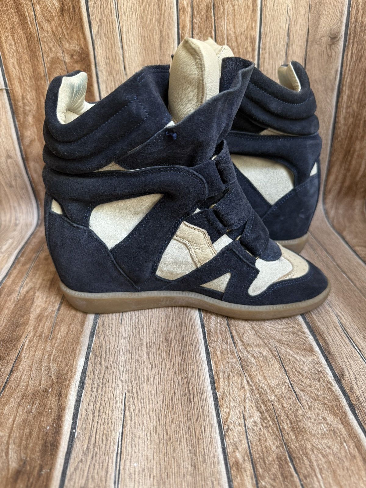 Isabel Marant × Isabel Marant Etoile × Vintage Suede bekett wedge sneakers Size US 6 / IT 36 - 8 Thumbnail