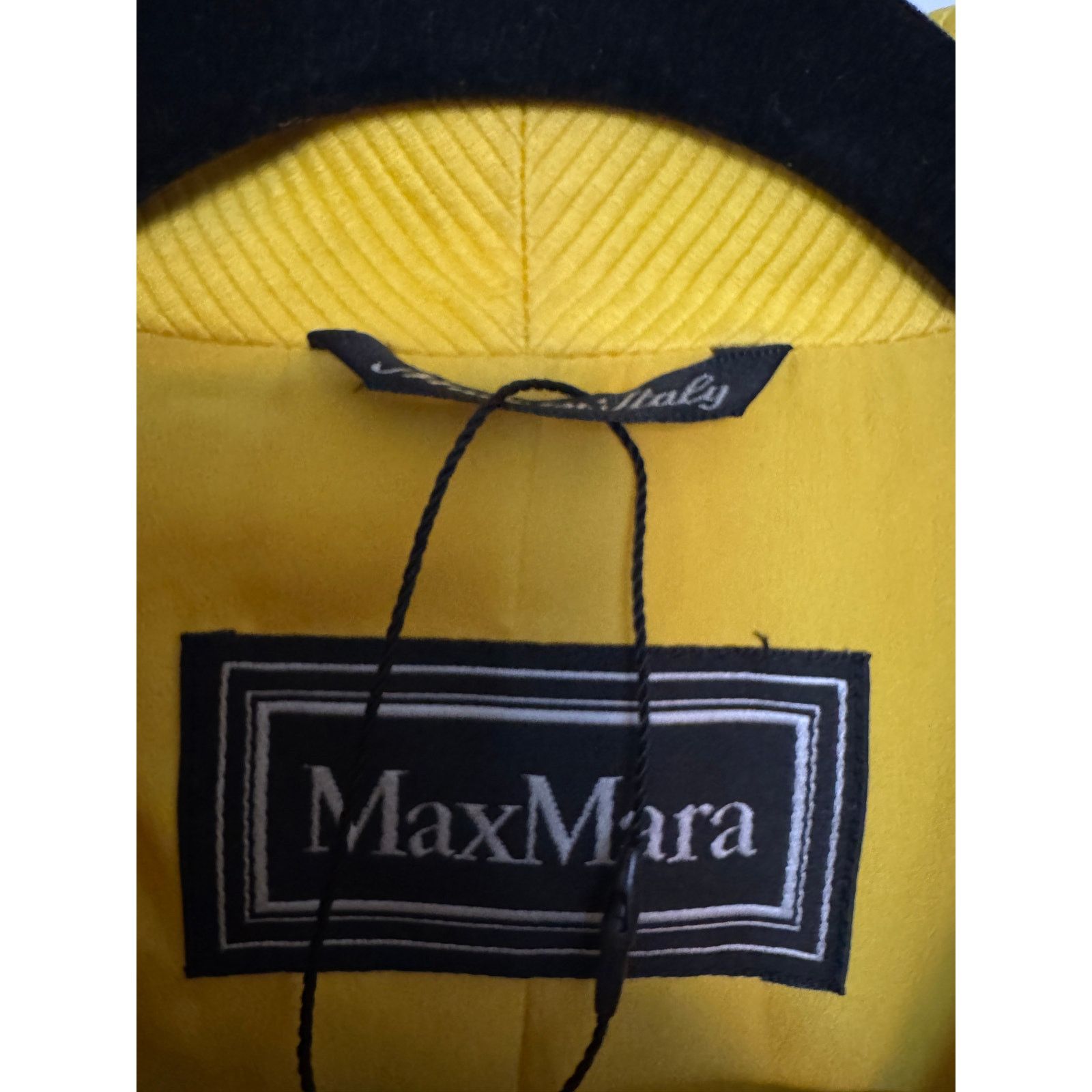 Max Mara Max Mara Yellow Blazer Size L / US 10 / IT 46 - 3 Thumbnail